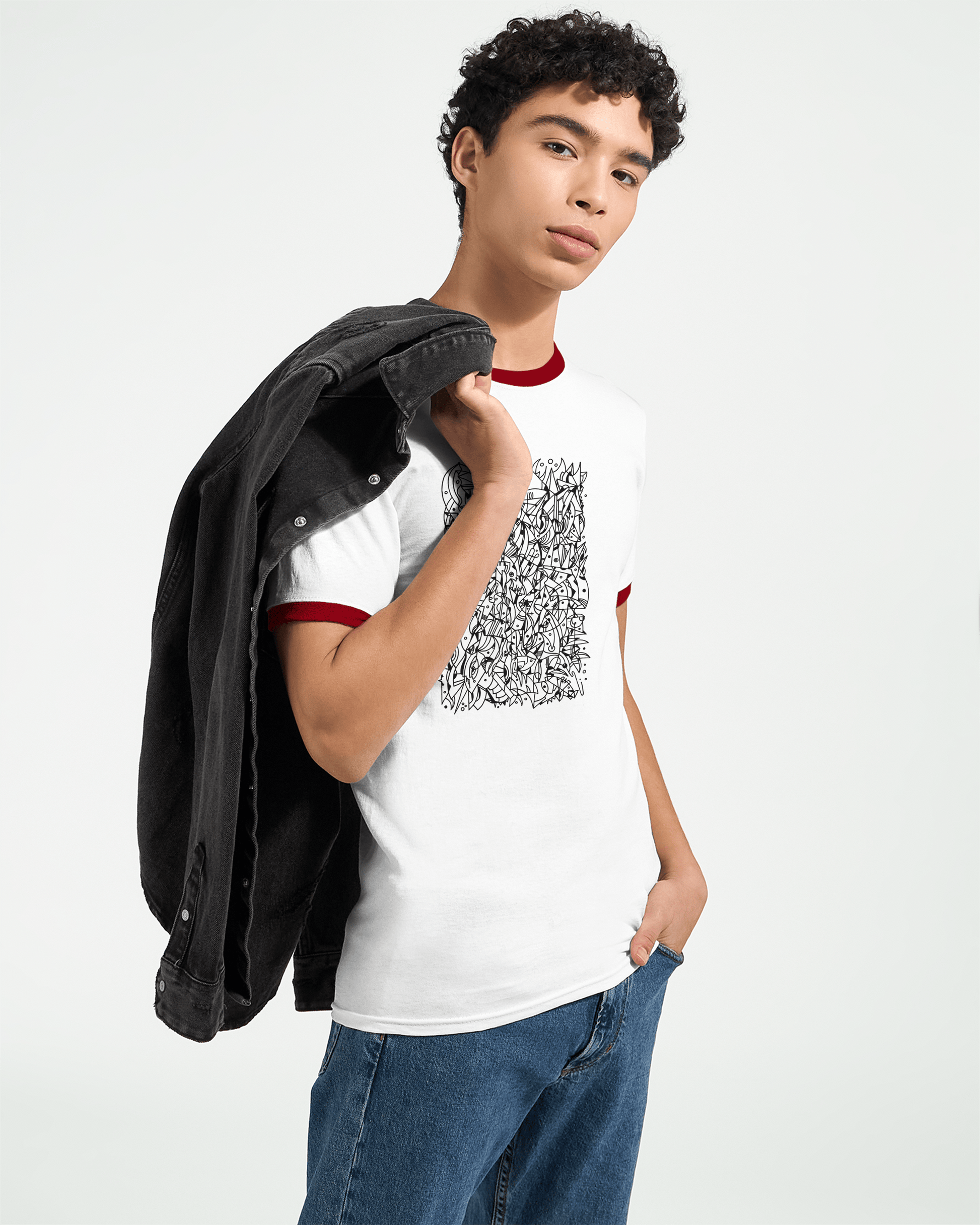 Mental Eclipse - Unisex Ringer T-shirt apparel