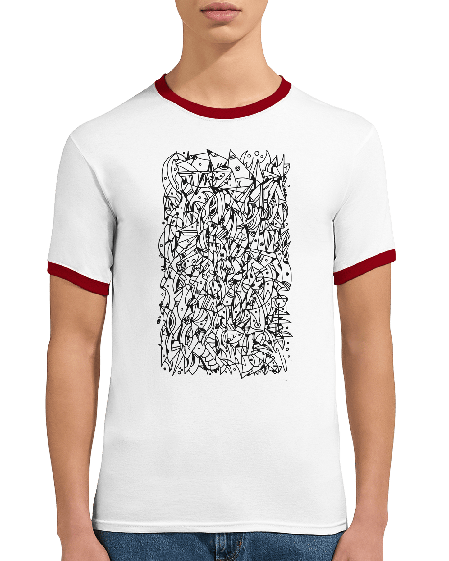 Mental Eclipse - Unisex Ringer T-shirt apparel