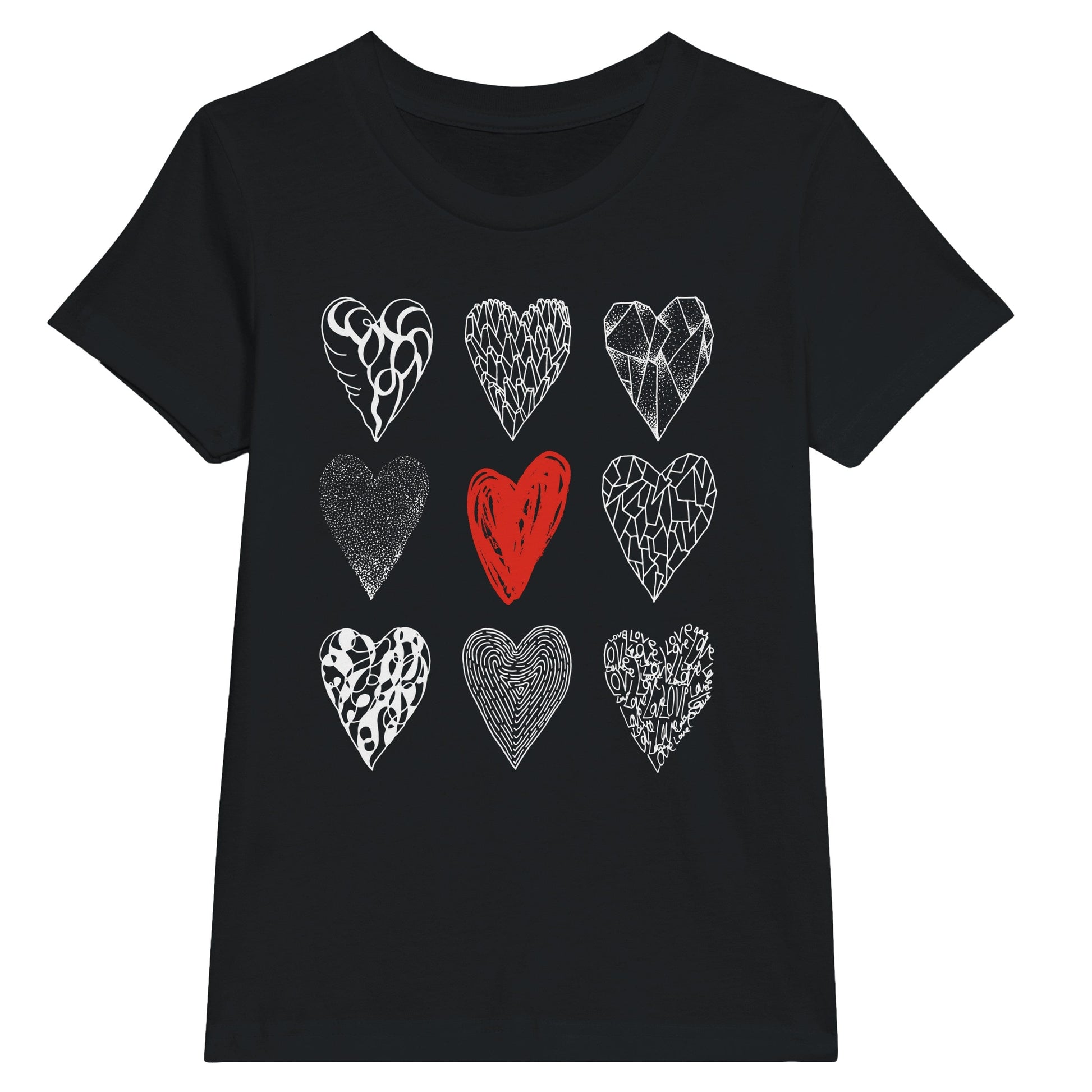 Nine of Hearts - Premium Kids Crewneck T-shirt apparel