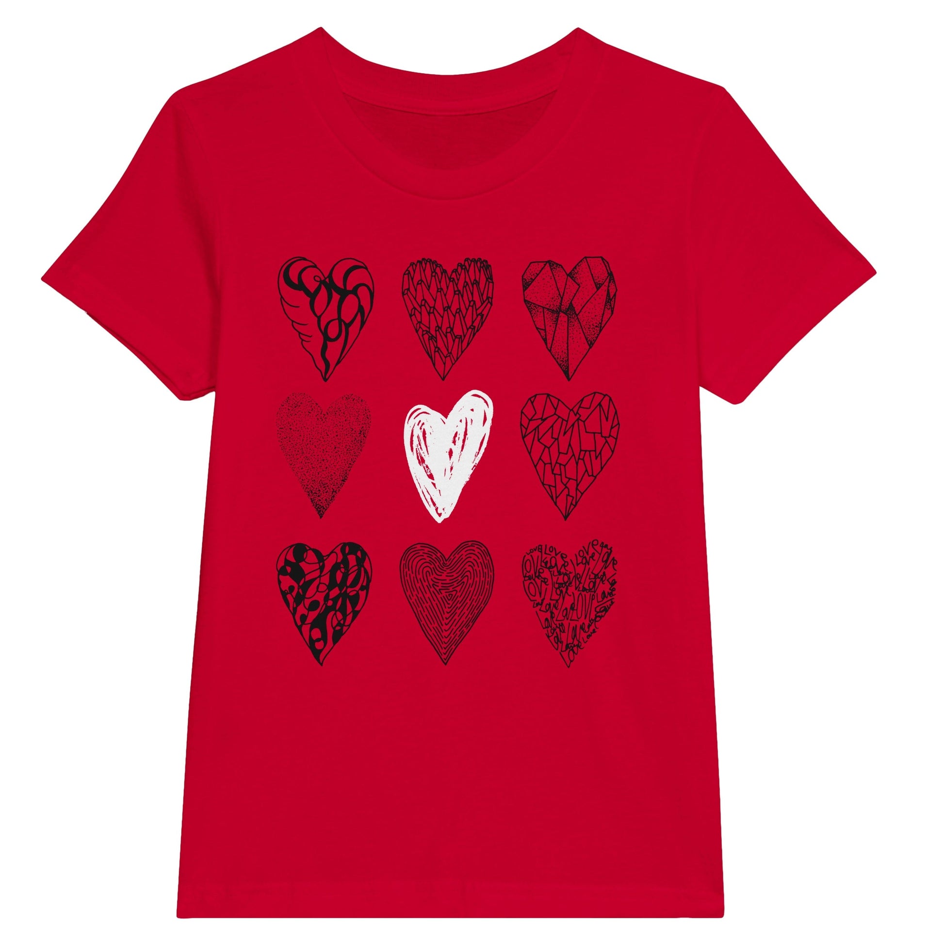 Nine of Hearts - Premium Kids Crewneck T-shirt apparel