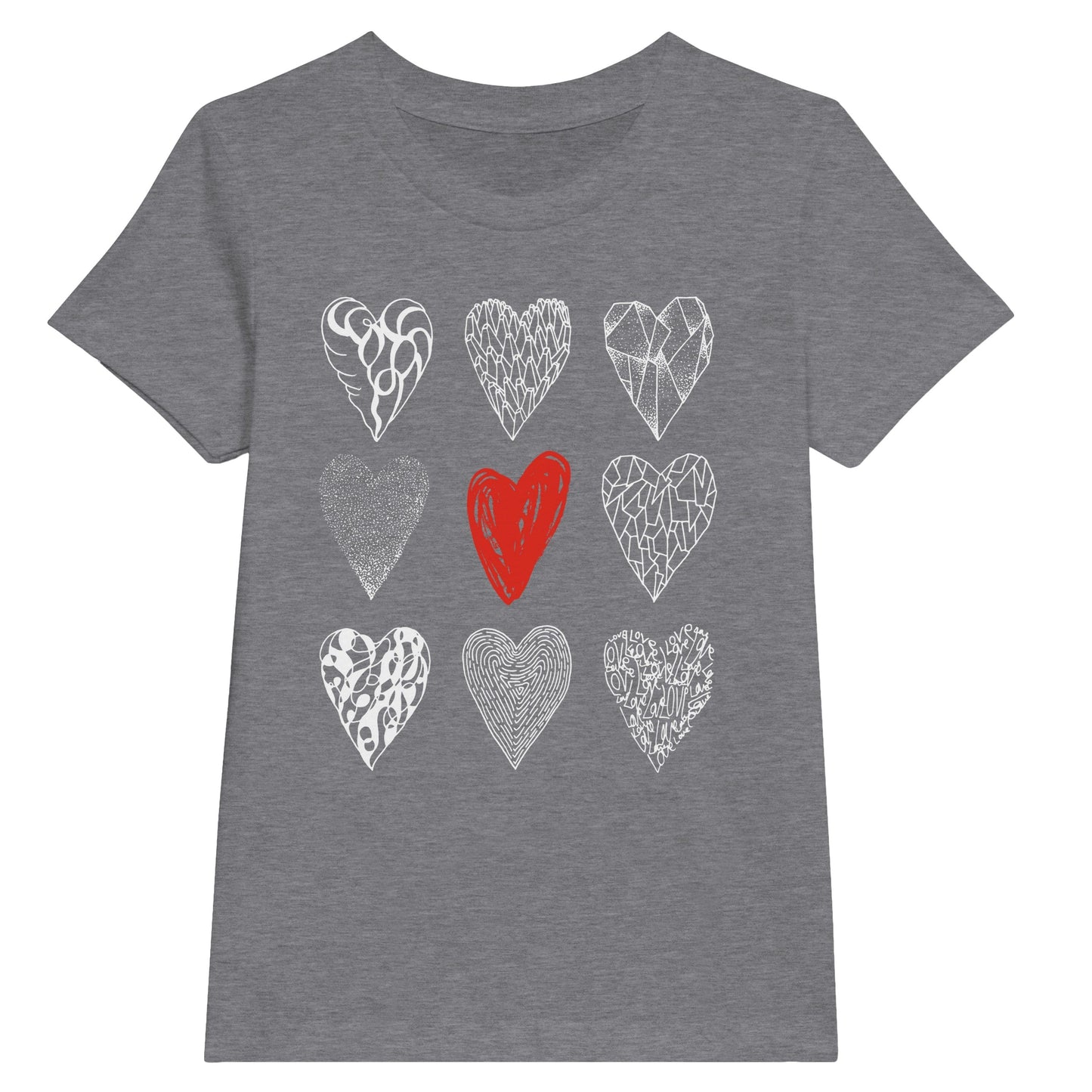 Nine of Hearts - Premium Kids Crewneck T-shirt apparel