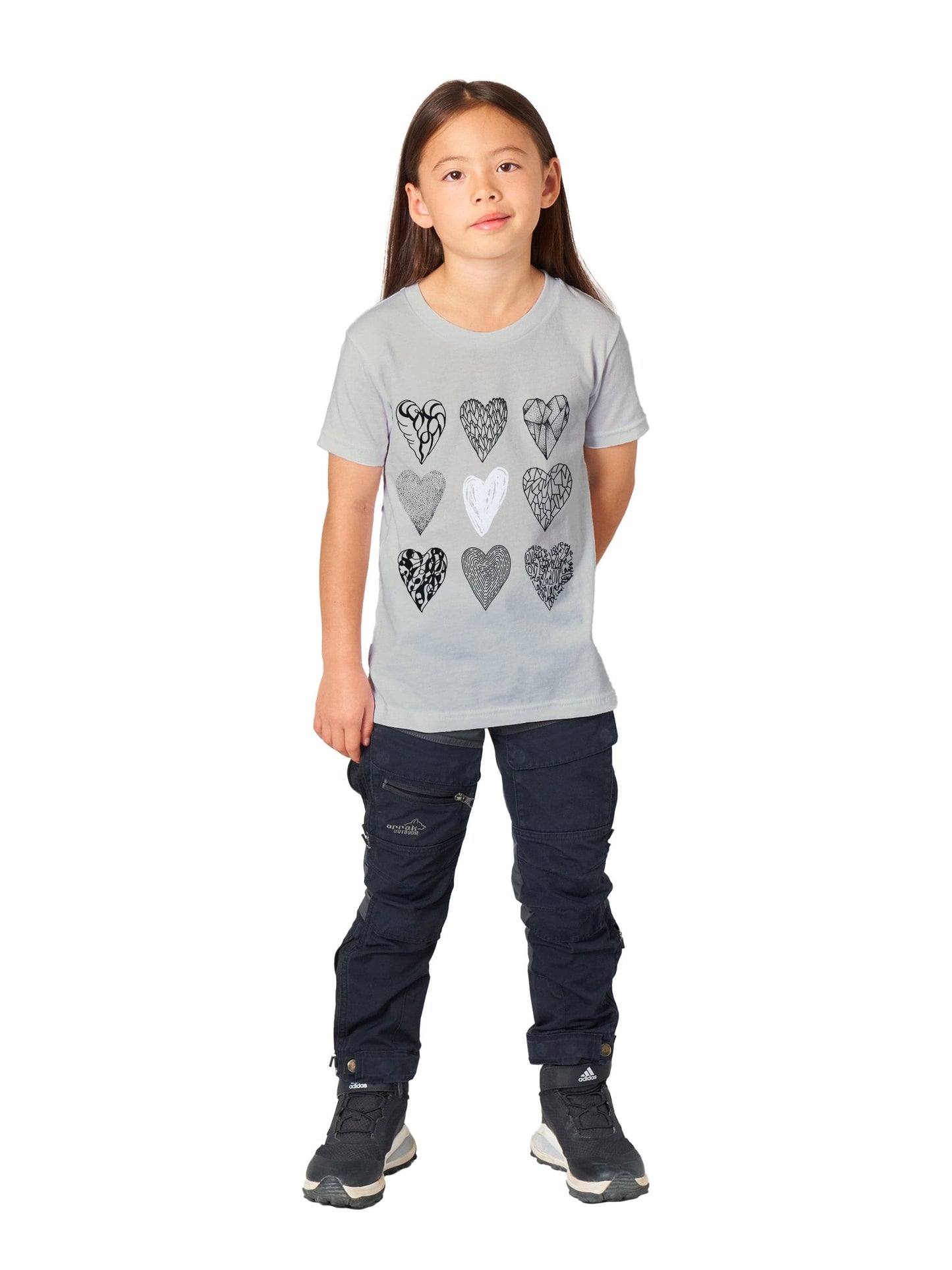 Nine of Hearts - Premium Kids Crewneck T-shirt apparel Ash / S