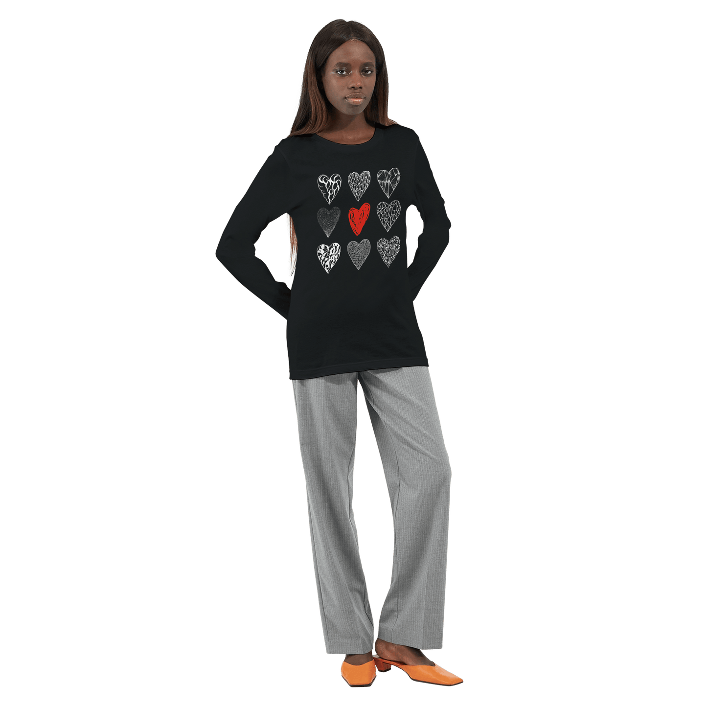 Nine of Hearts - Premium Unisex Longsleeve T-shirt apparel