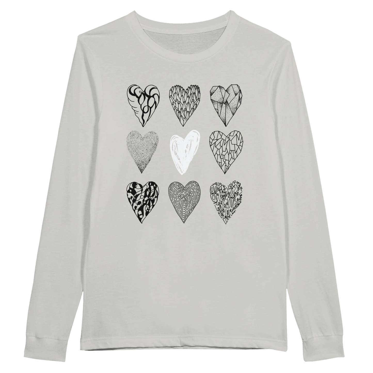 Nine of Hearts - Premium Unisex Longsleeve T-shirt apparel Ash / S