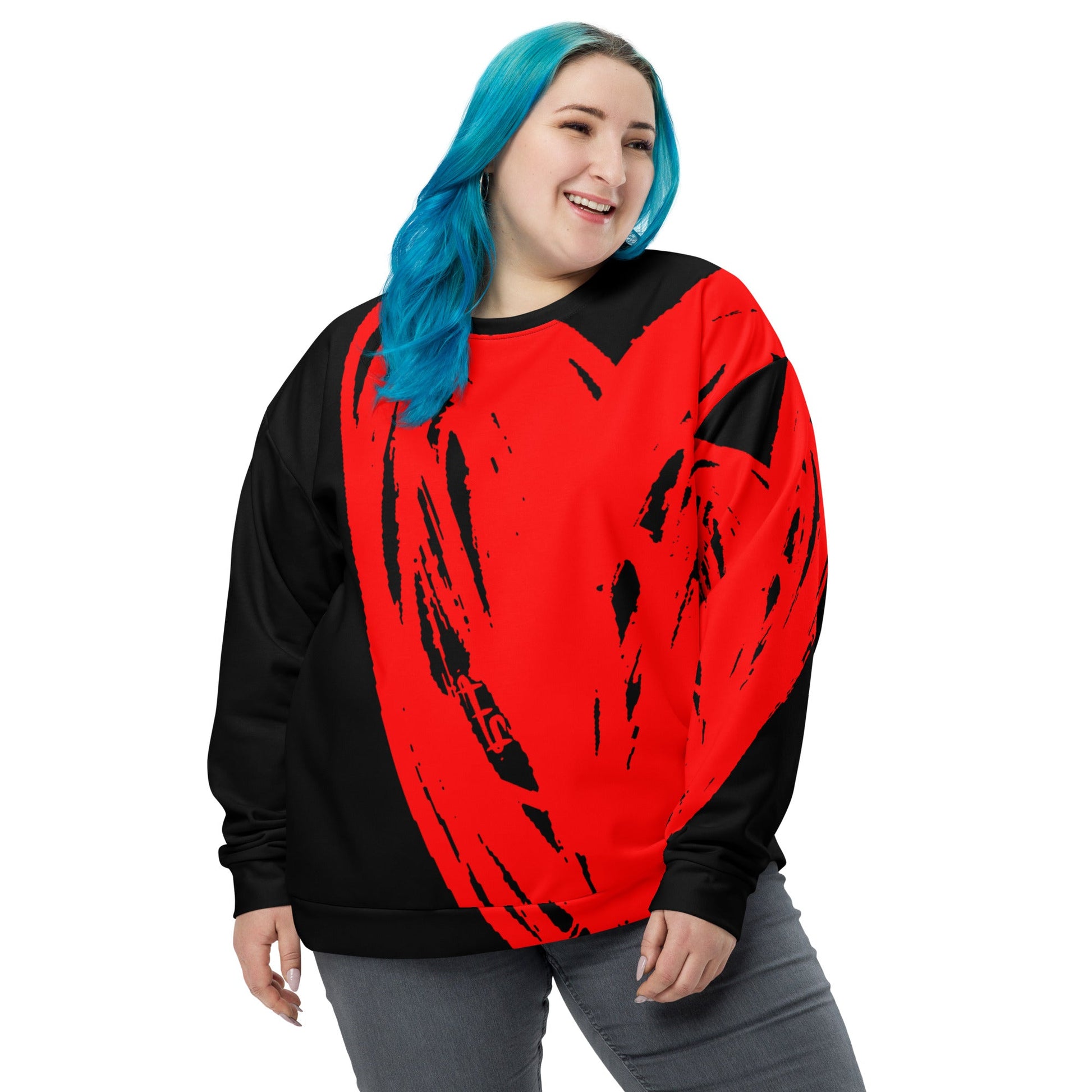 Really Big Red Heart - All Over Print Unisex Sweatshirt apparel