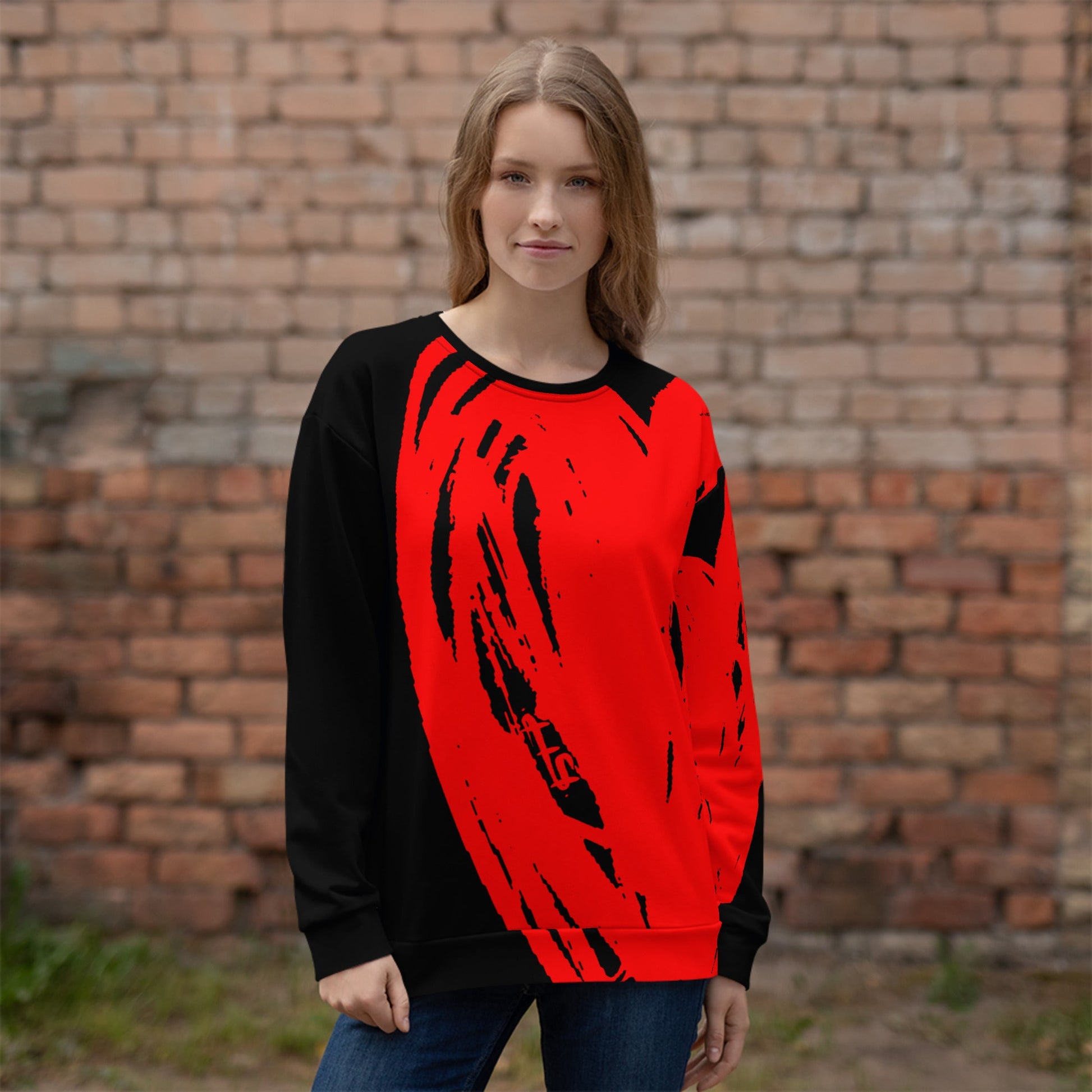 Really Big Red Heart - All Over Print Unisex Sweatshirt apparel