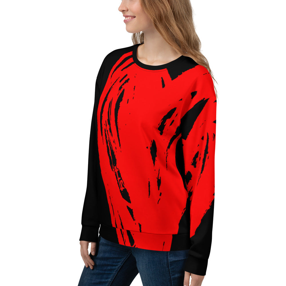 Really Big Red Heart - All Over Print Unisex Sweatshirt apparel