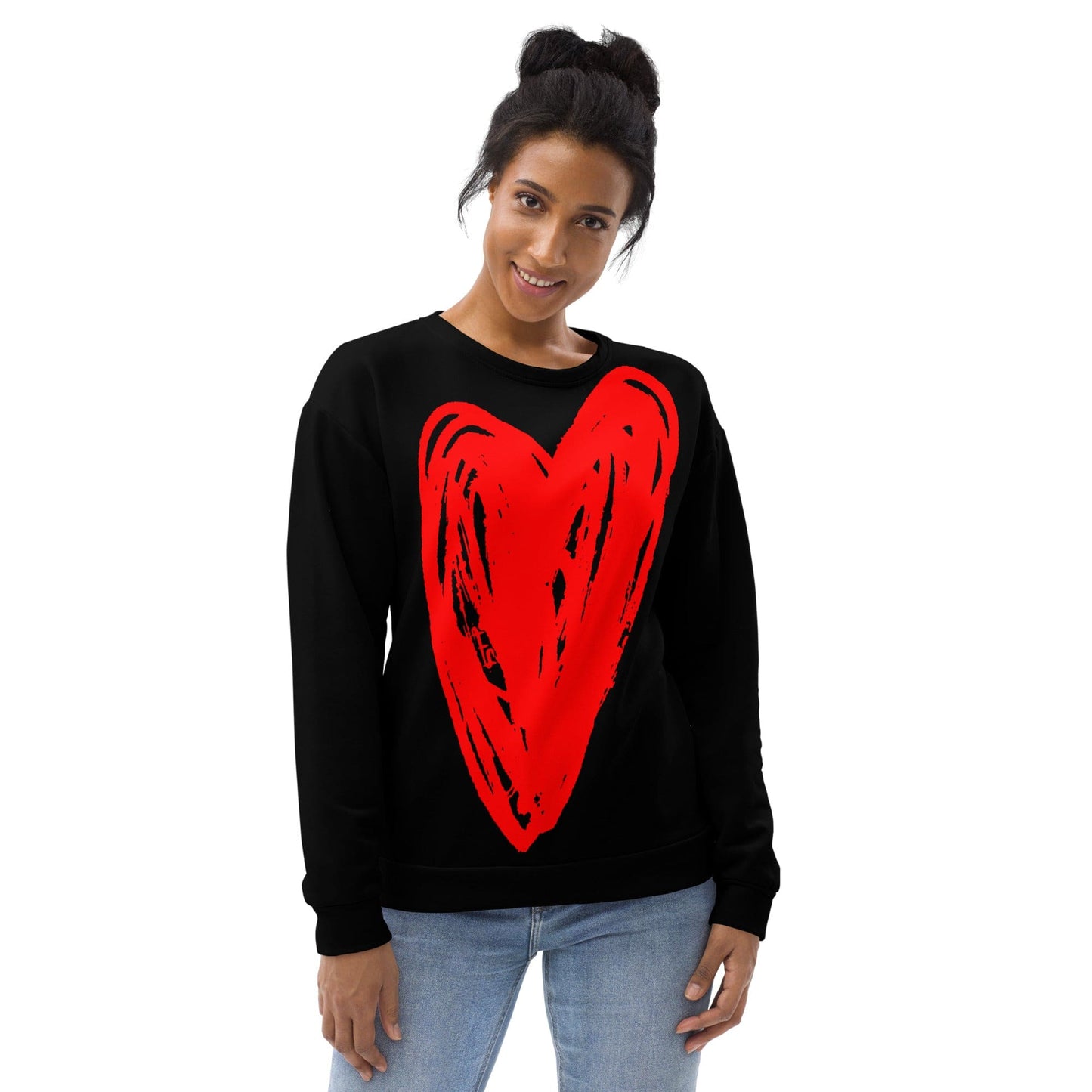 Really Big Red Heart - All Over Print Unisex Sweatshirt apparel