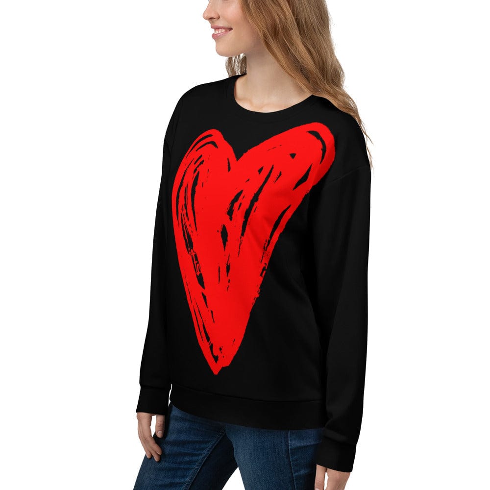 Really Big Red Heart - All Over Print Unisex Sweatshirt apparel