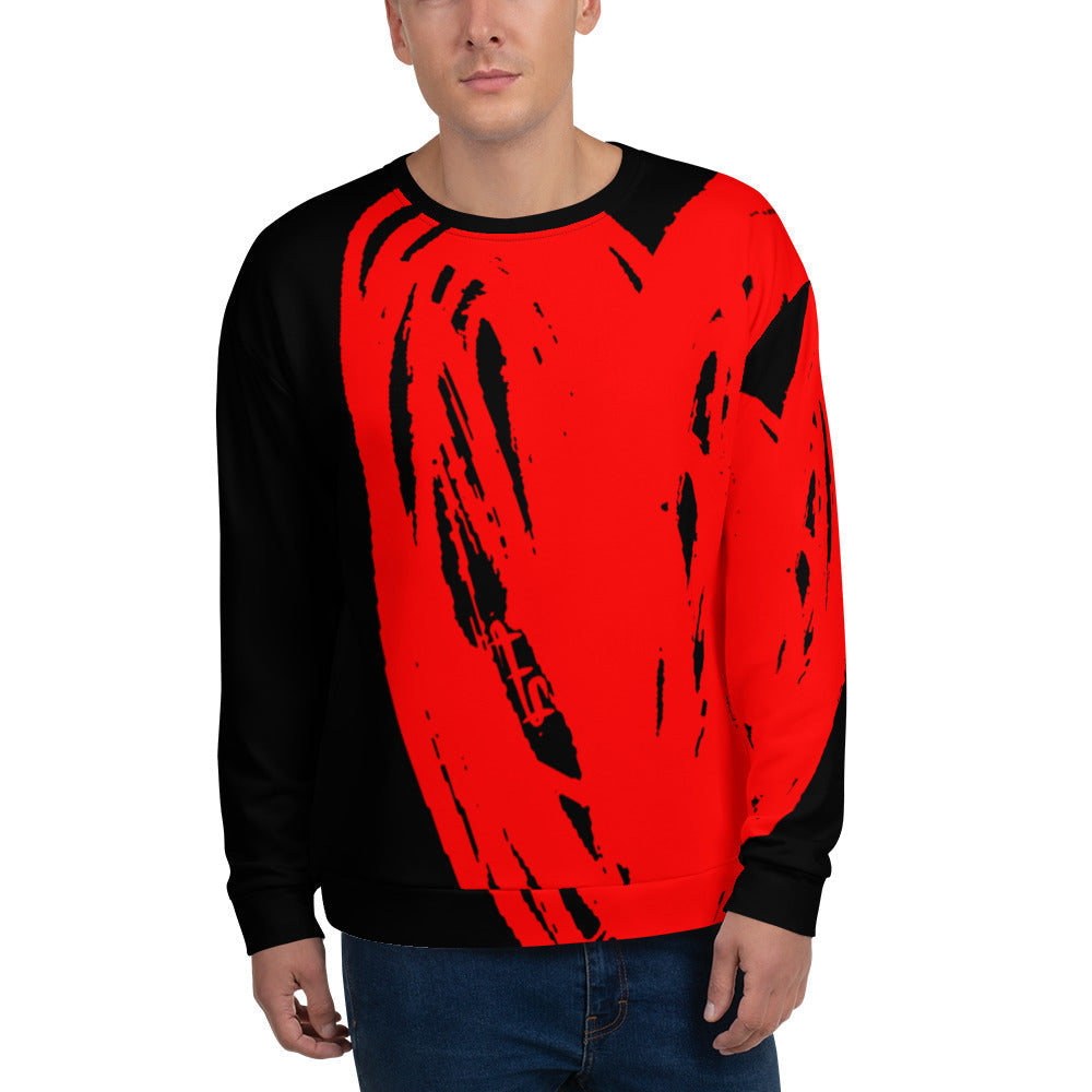 Really Big Red Heart - All Over Print Unisex Sweatshirt apparel XS