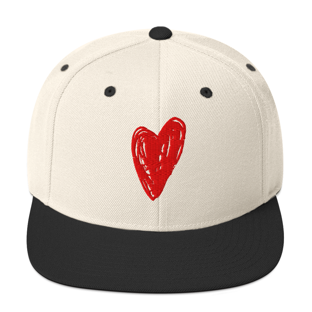 Red Heart - Snapback Hat apparel