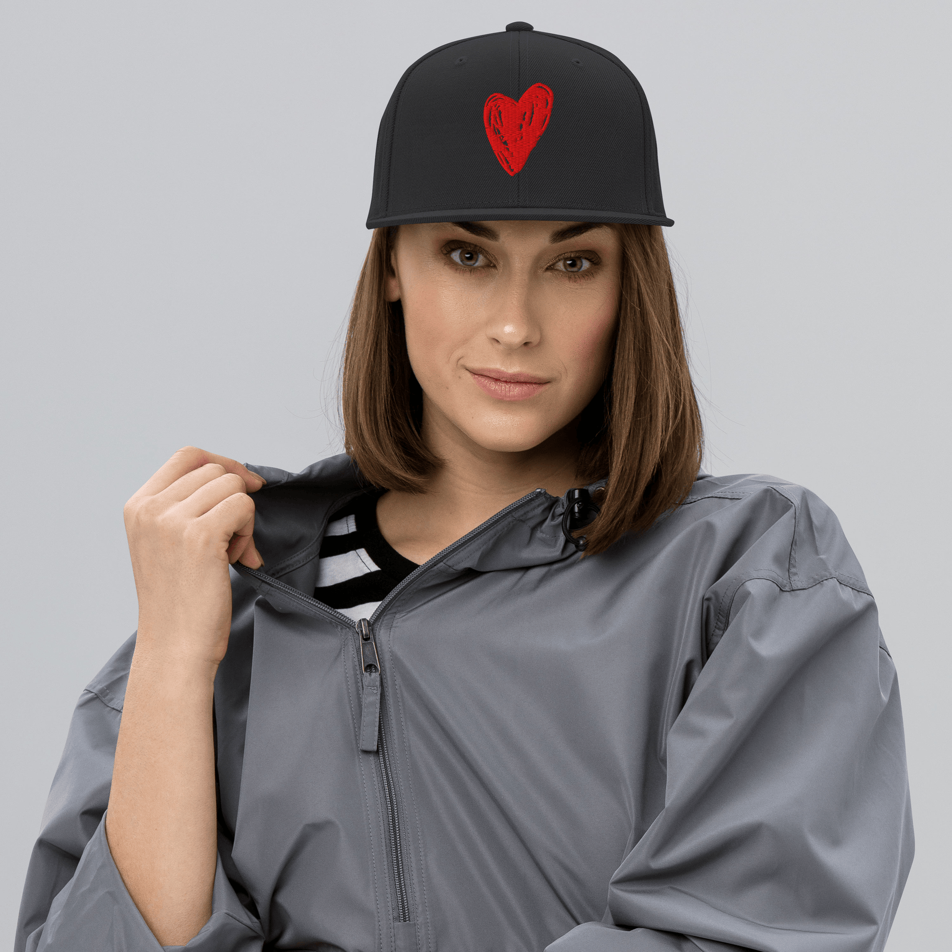 Red Heart - Snapback Hat apparel