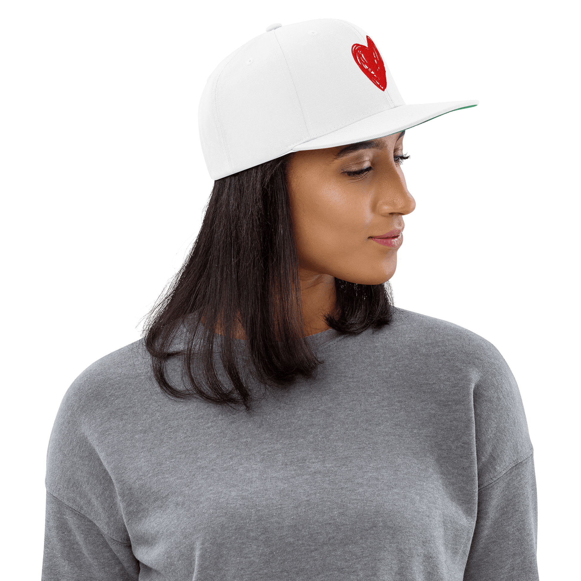 Red Heart - Snapback Hat apparel