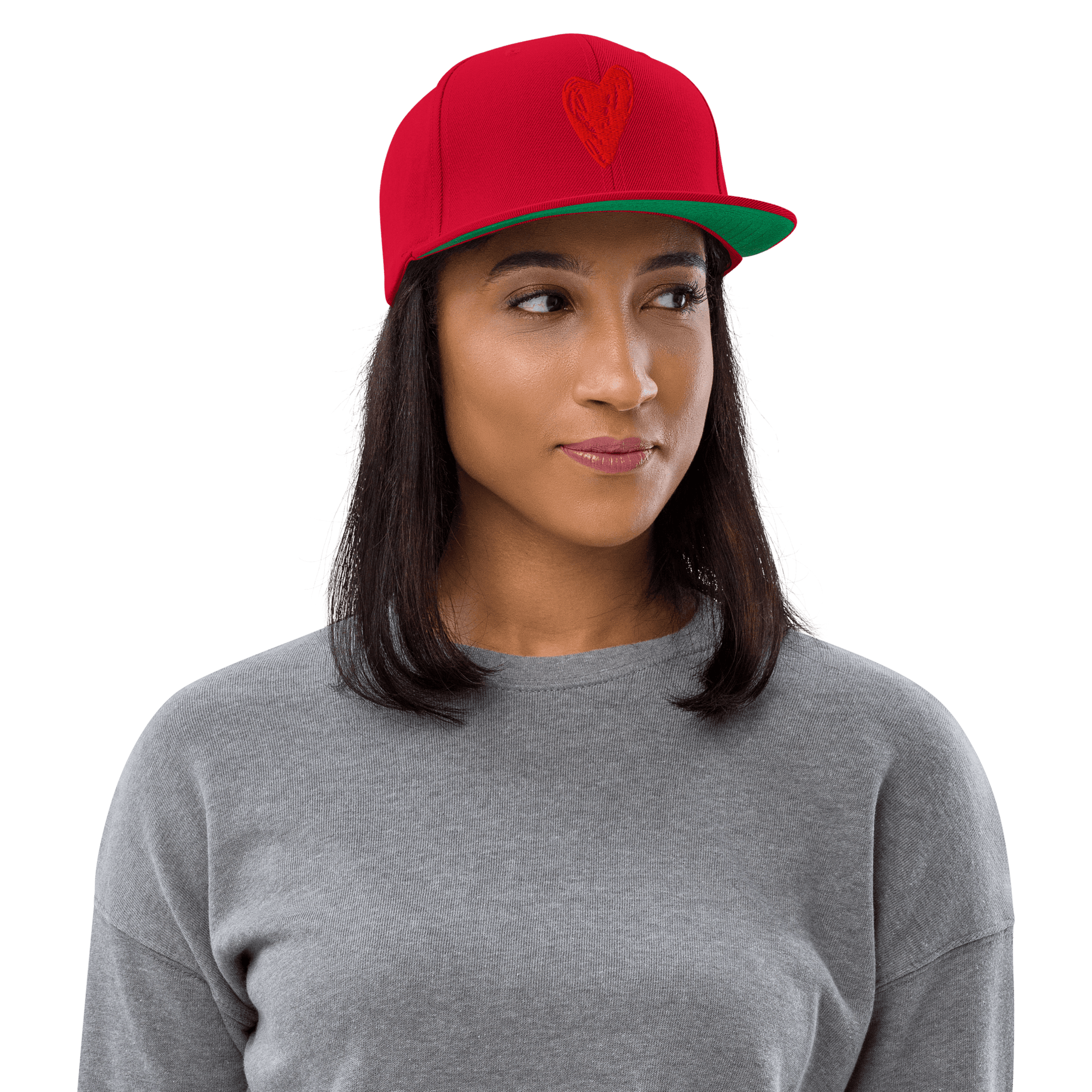 Red Heart - Snapback Hat apparel