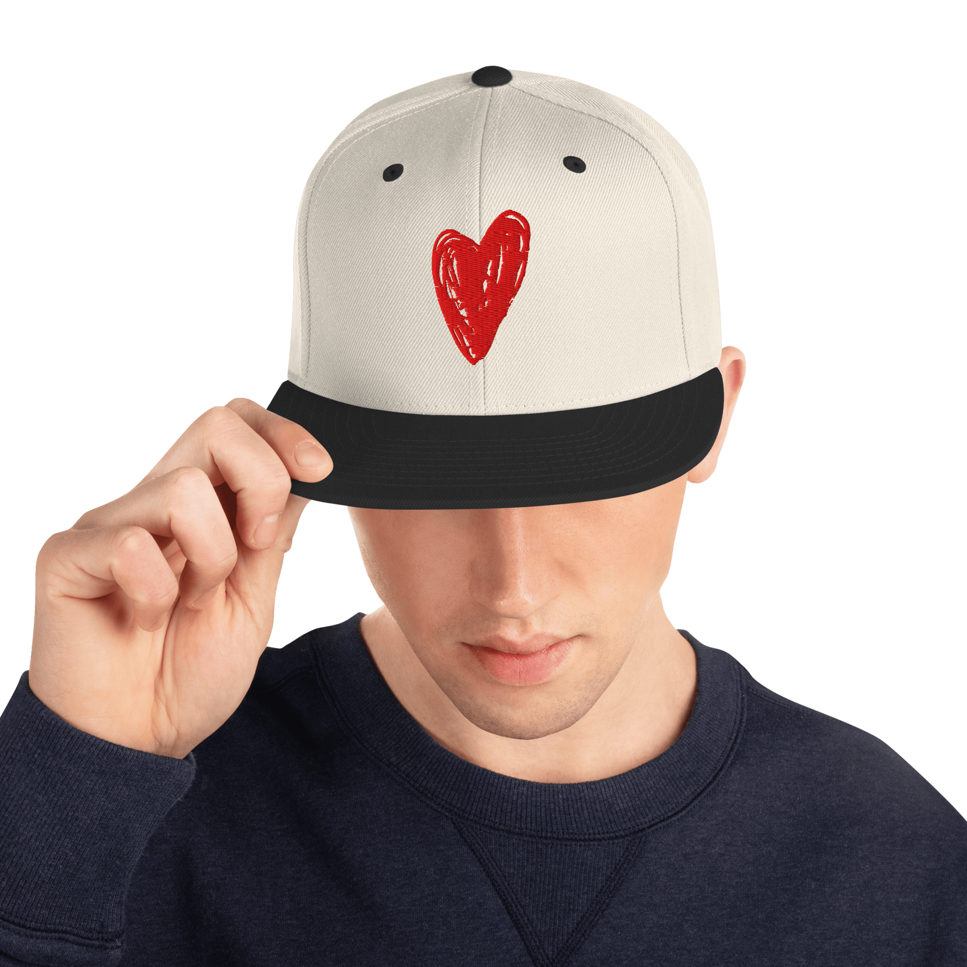 Red Heart - Snapback Hat apparel