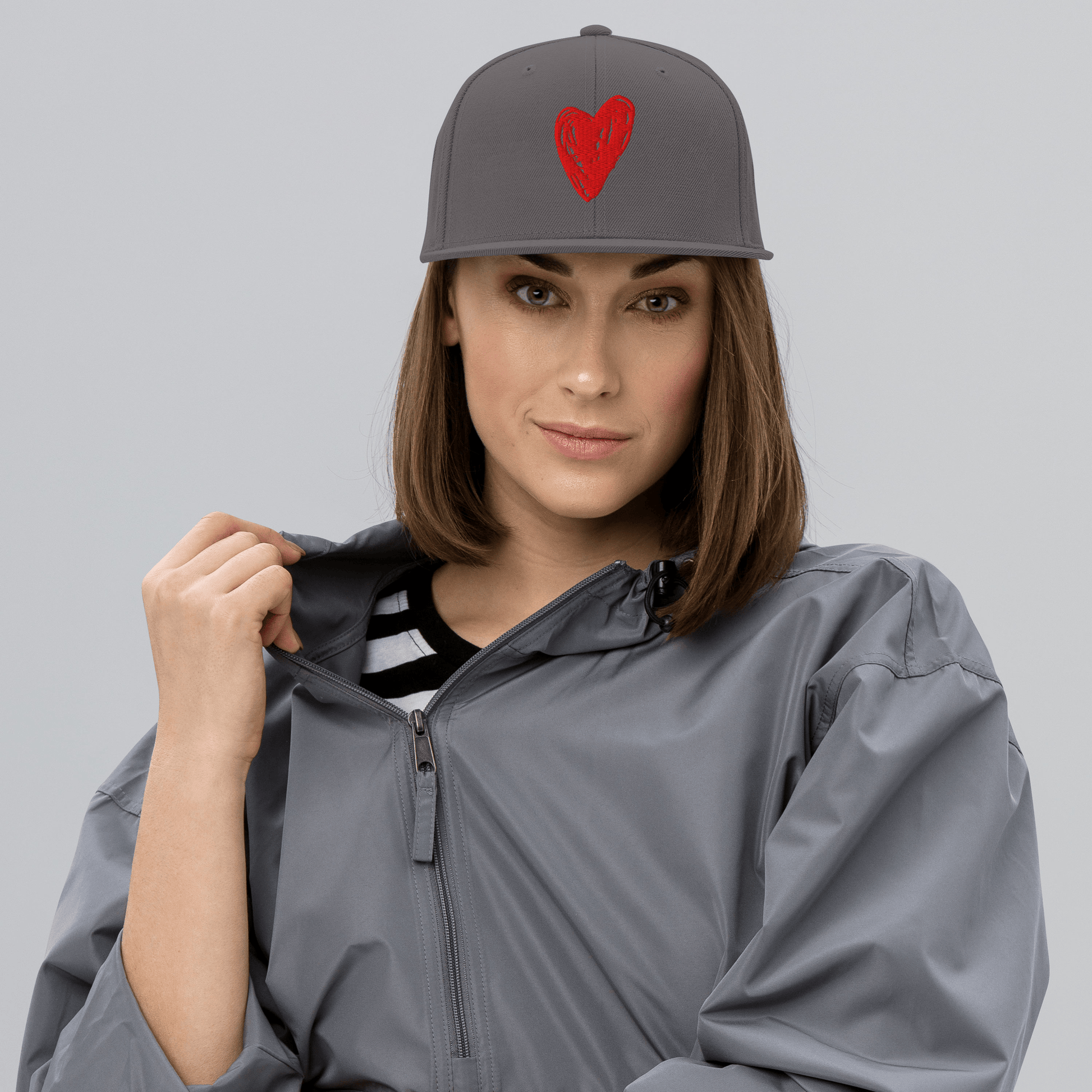 Red Heart - Snapback Hat apparel