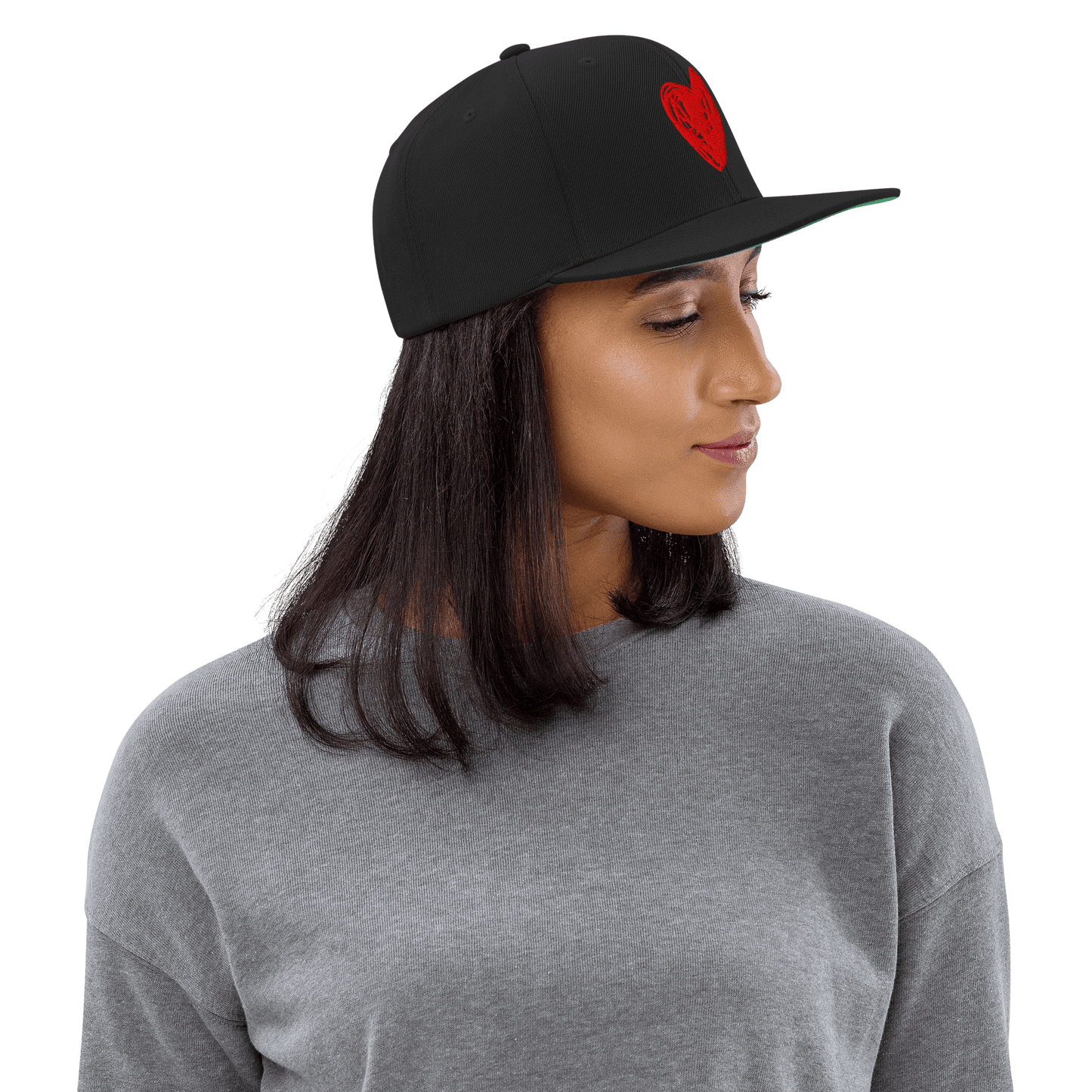 Red Heart - Snapback Hat apparel
