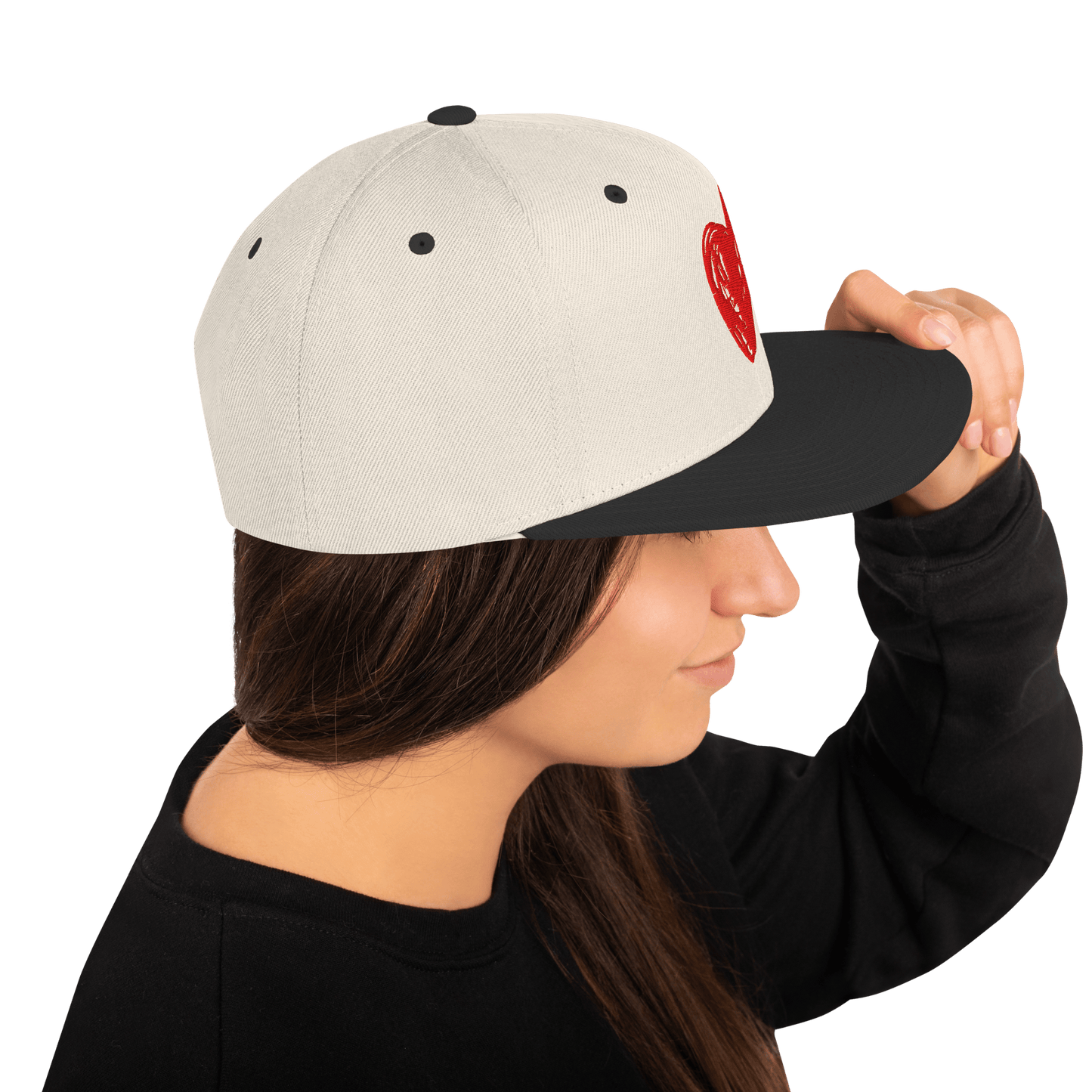 Red Heart - Snapback Hat apparel