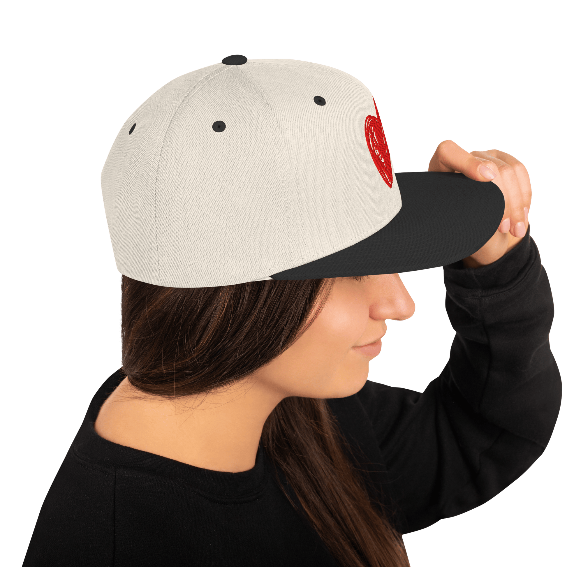 Red Heart - Snapback Hat apparel