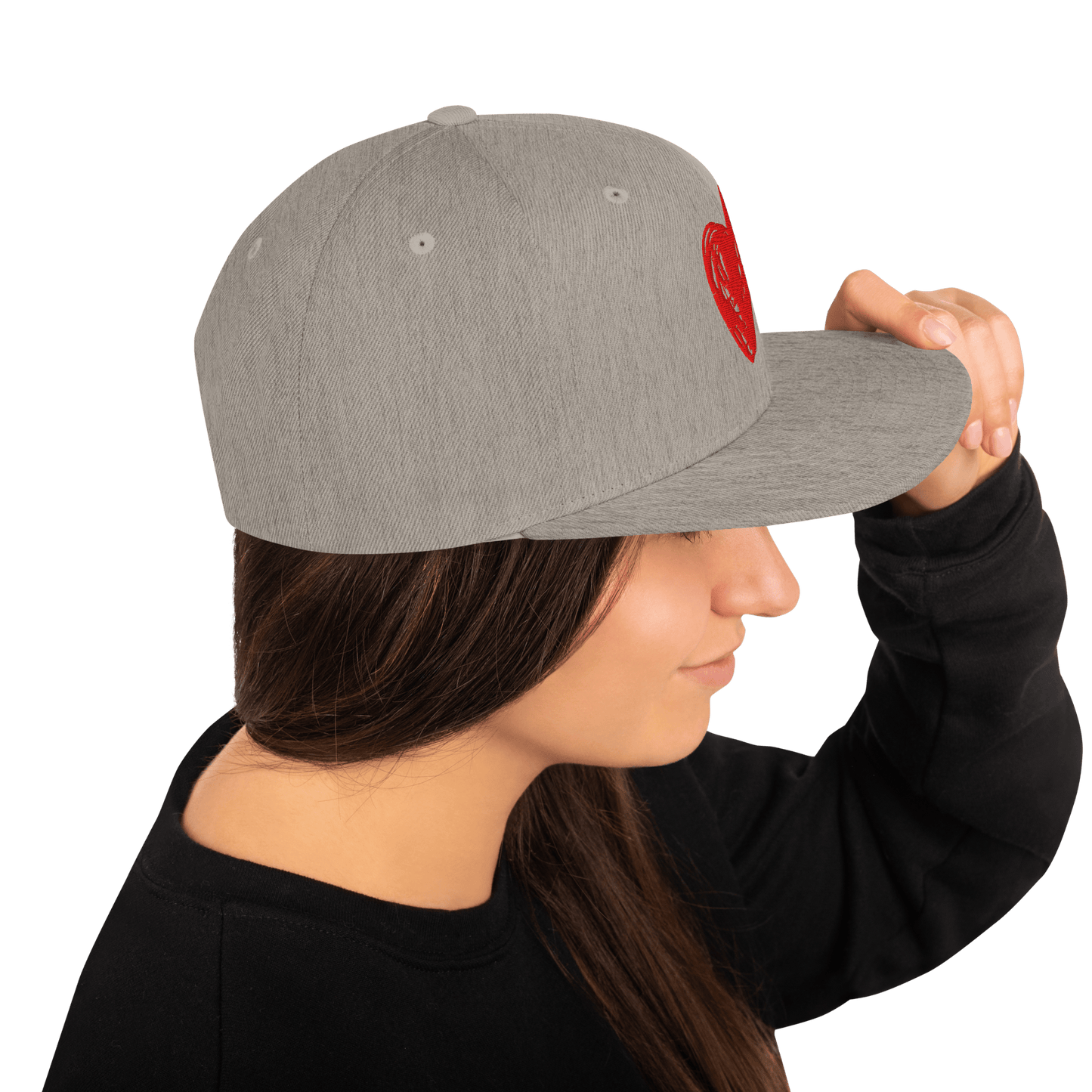 Red Heart - Snapback Hat apparel