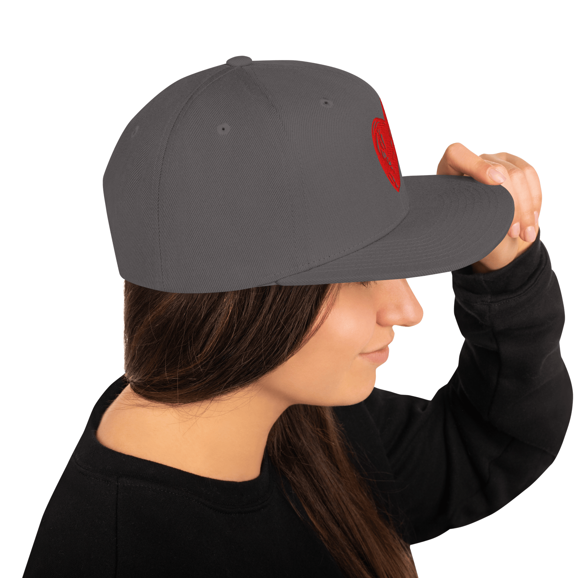 Red Heart - Snapback Hat apparel