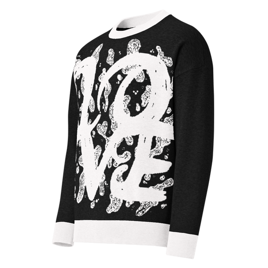 L.O.V.E - Relaxed fit knitted crew neck sweater