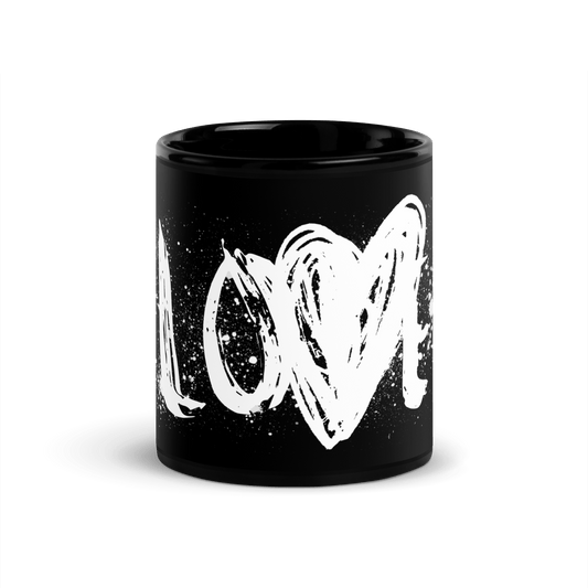 Splatter Love - Black Glossy Mug Mugs