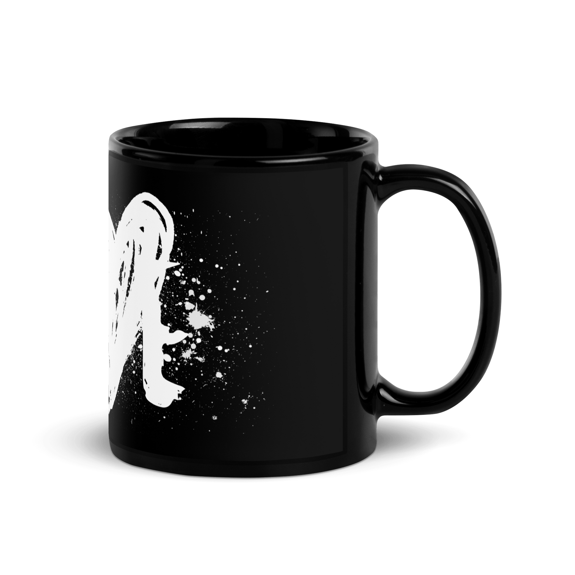 Splatter Love - Black Glossy Mug Mugs