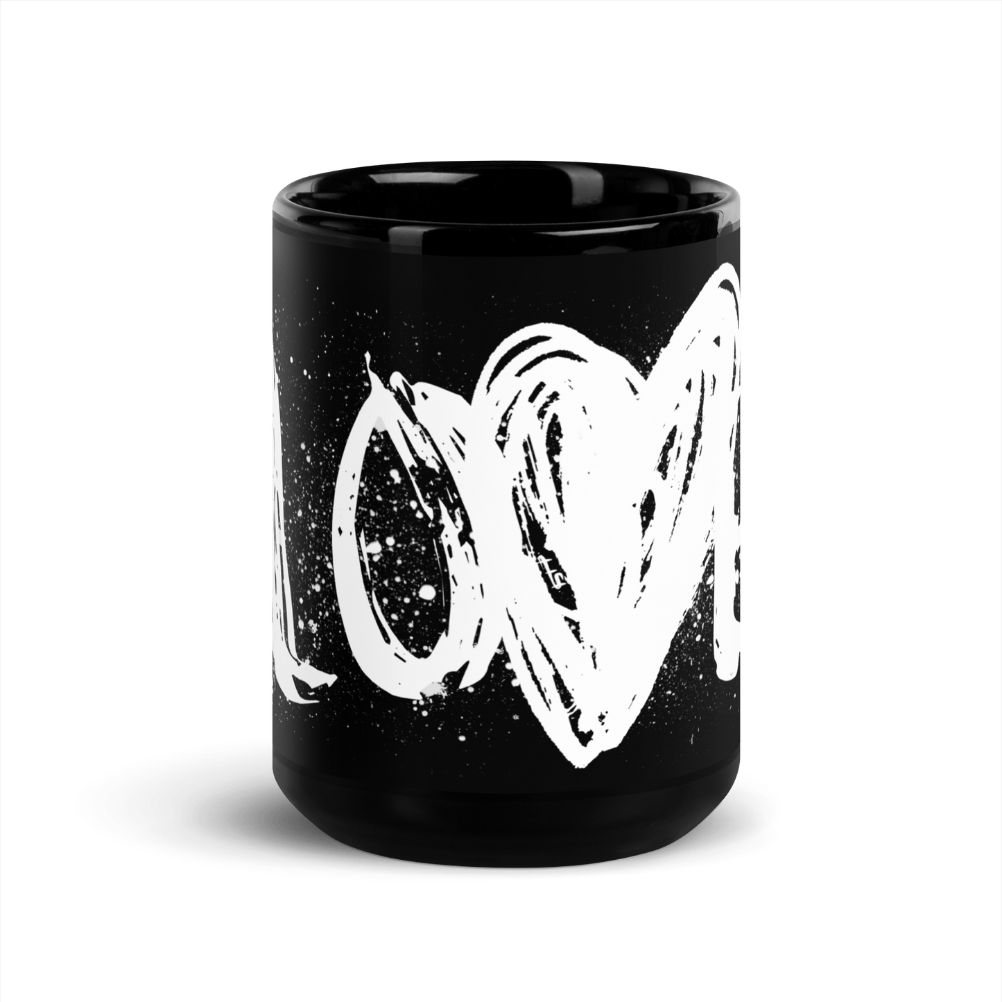 Splatter Love - Black Glossy Mug Mugs