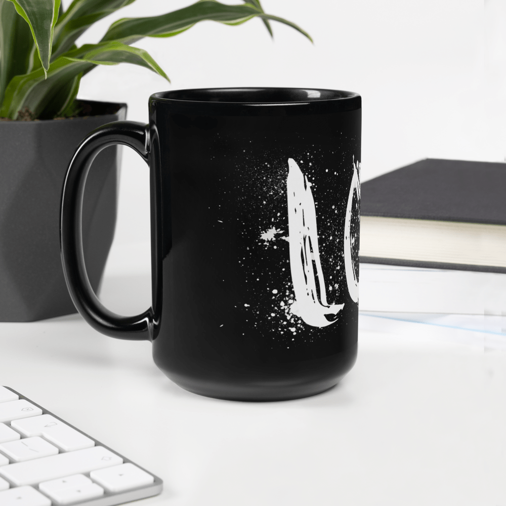 Splatter Love - Black Glossy Mug Mugs