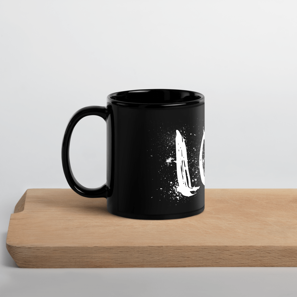 Splatter Love - Black Glossy Mug Mugs