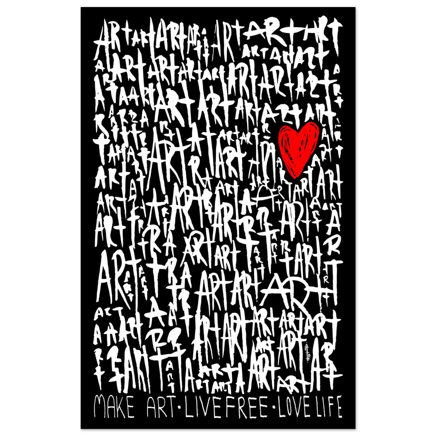 The Art (Black Edition) - Typography Illustration Print Art Prints 28x43  cm / XL (11x17″) / Premium Matte Paper Poster