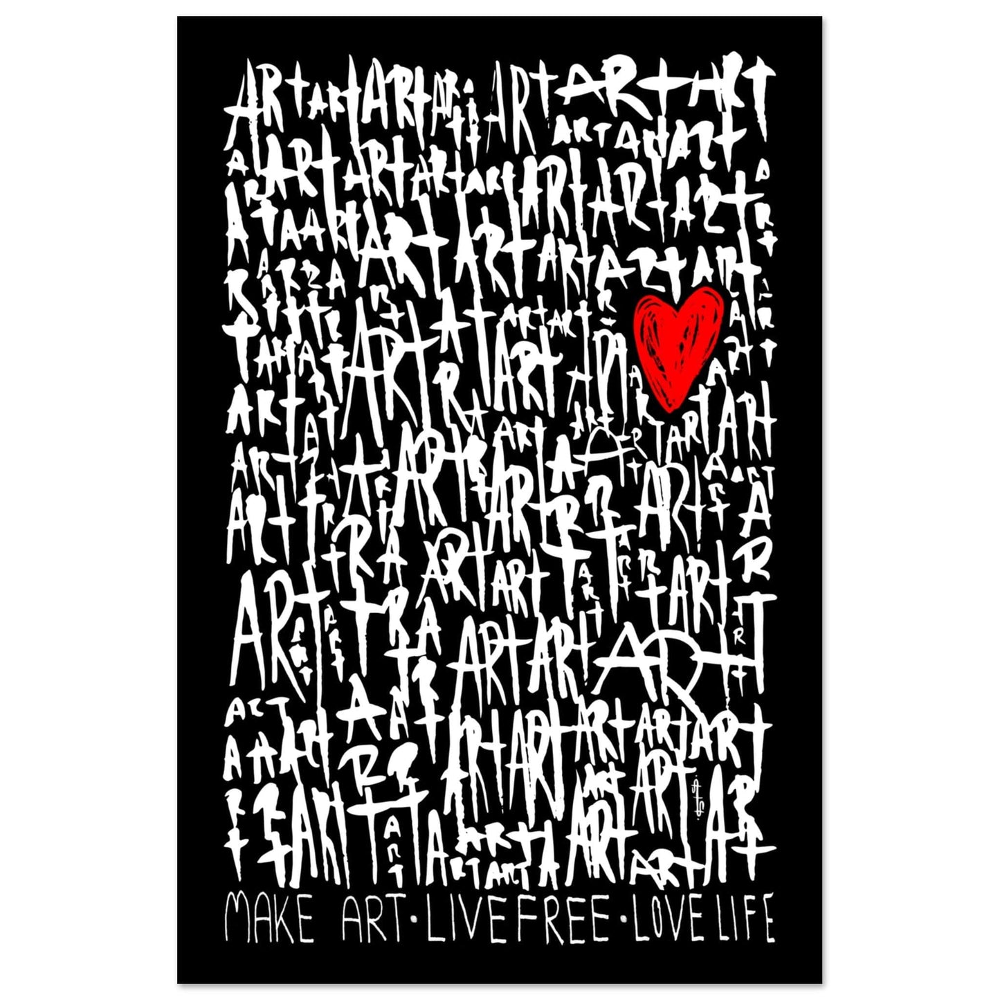 The Art (Black Edition) - Typography Illustration Print Art Prints 60x90 cm / 24x36″ / Premium Matte Paper Poster