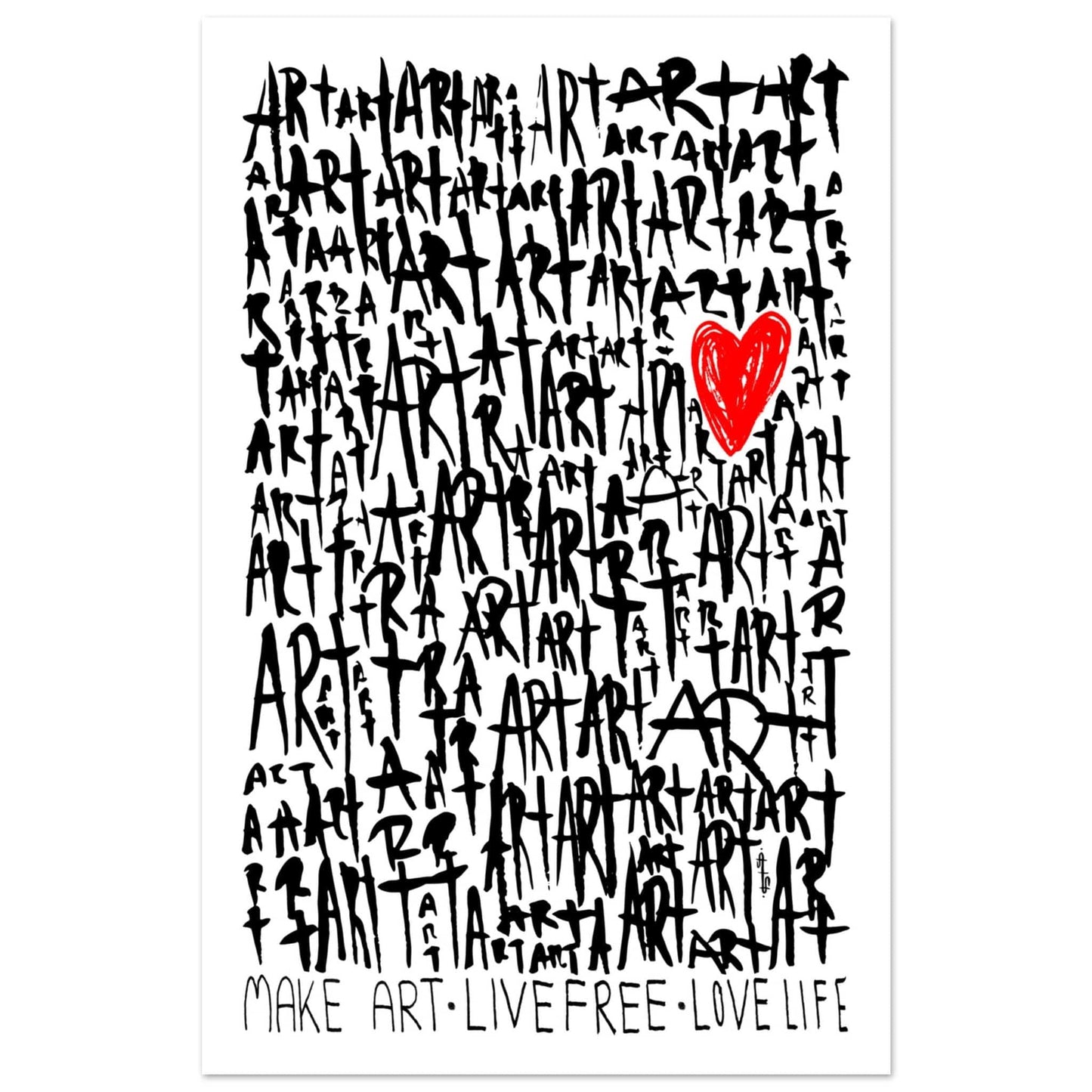 The Art (White Edition) - Typography Illustration Print Art Prints 28x43  cm / (11x17″) / Premium Matte Paper Poster