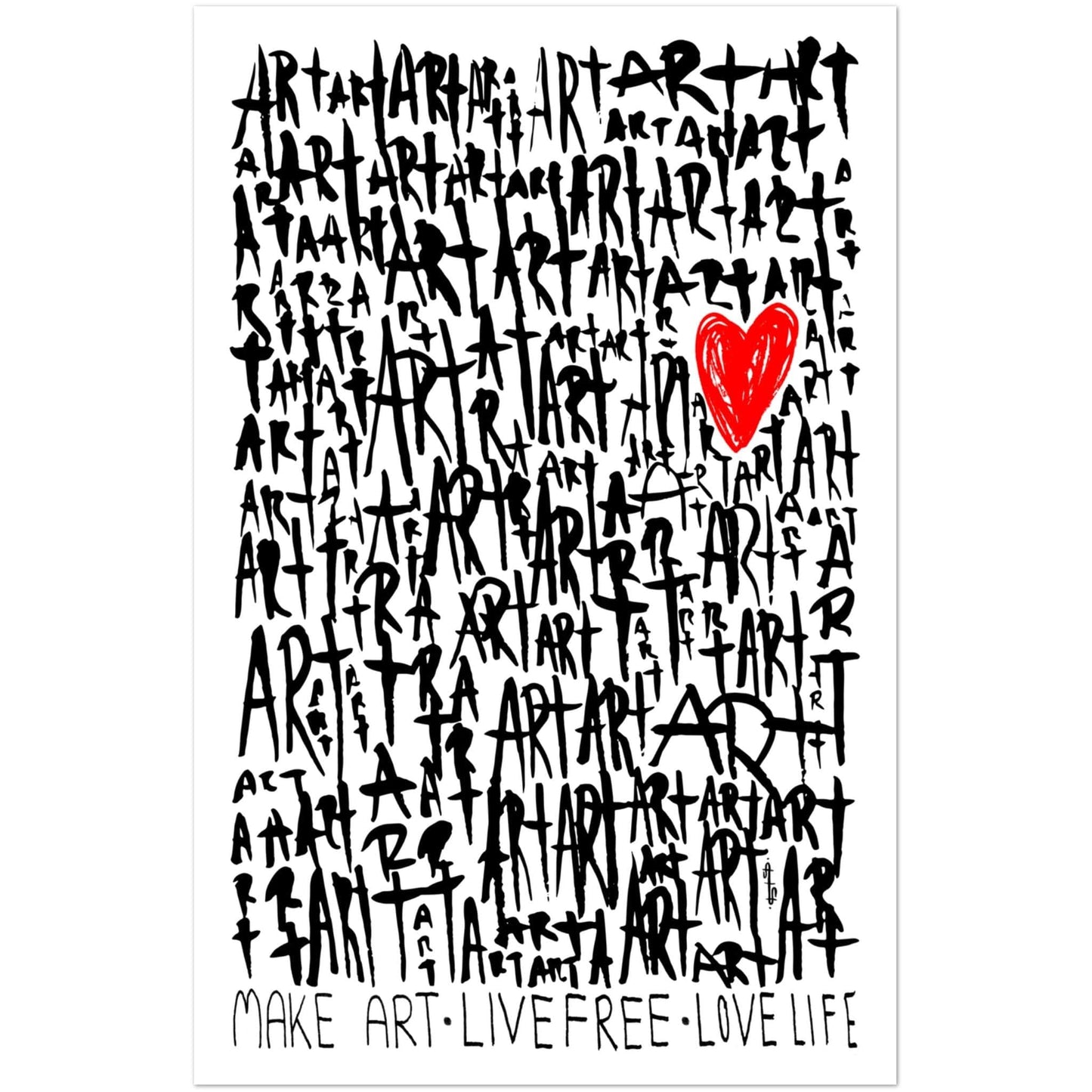 The Art (White Edition) - Typography Illustration Print Art Prints 28x43  cm / (11x17″) / Premium Semi-Glossy Paper Poster