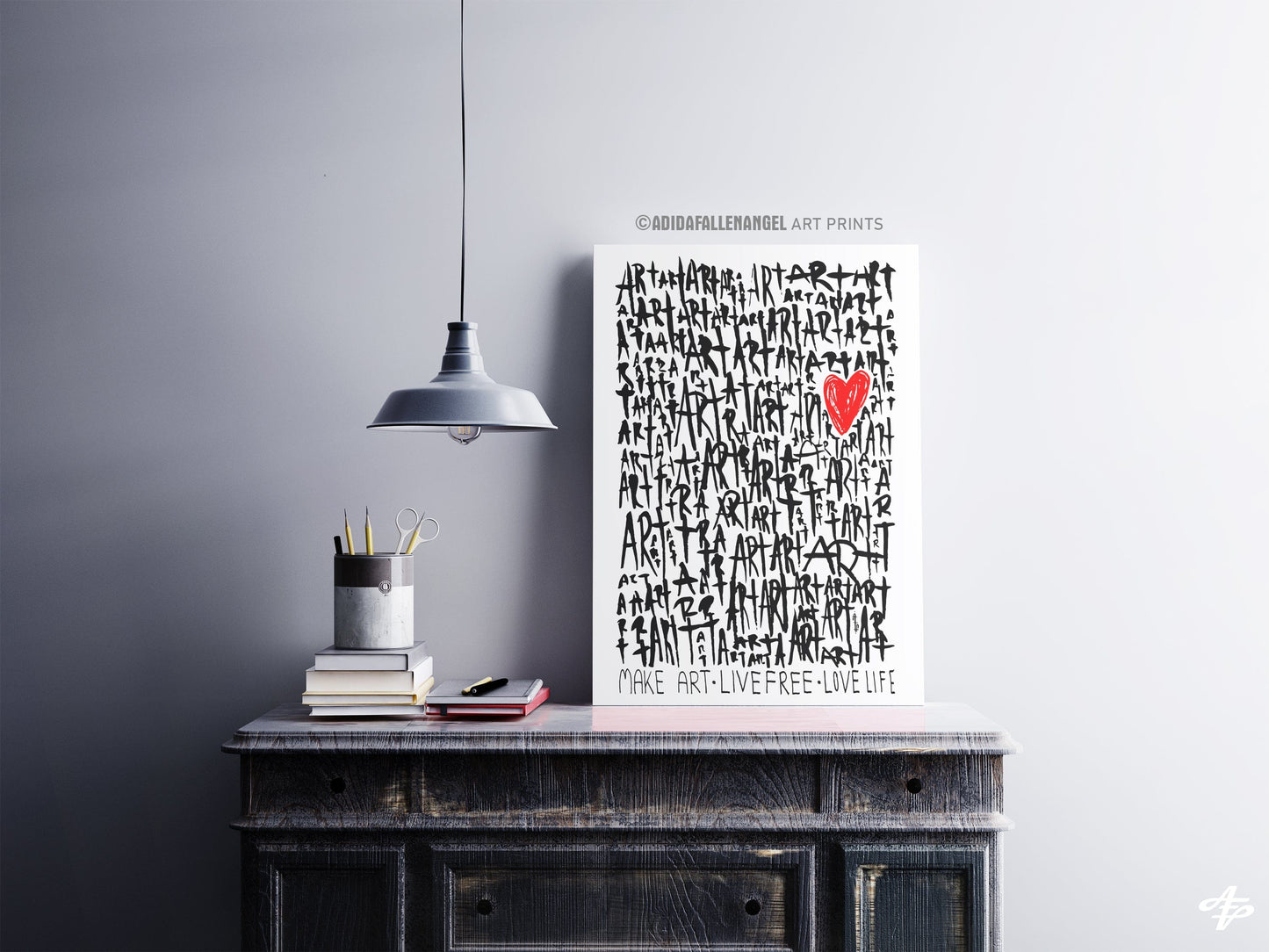 The Art (White Edition) - Typography Illustration Print Art Prints