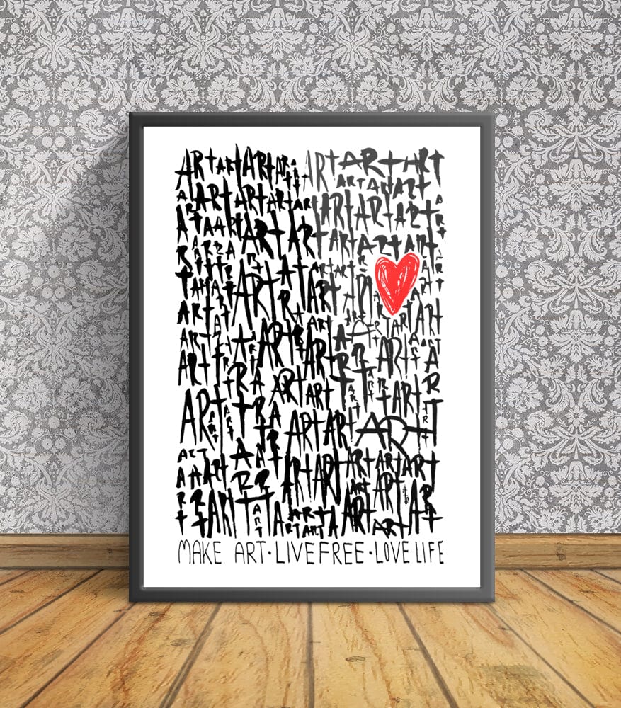 The Art (White Edition) - Typography Illustration Print Art Prints