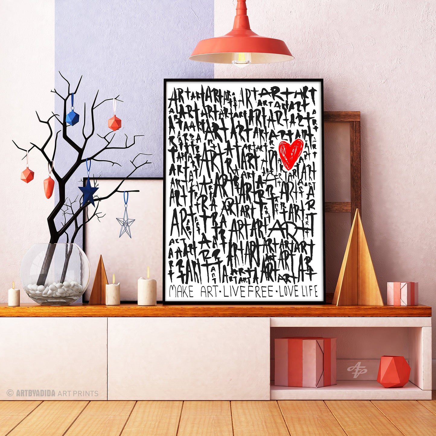 The Art (White Edition) - Typography Illustration Print Art Prints