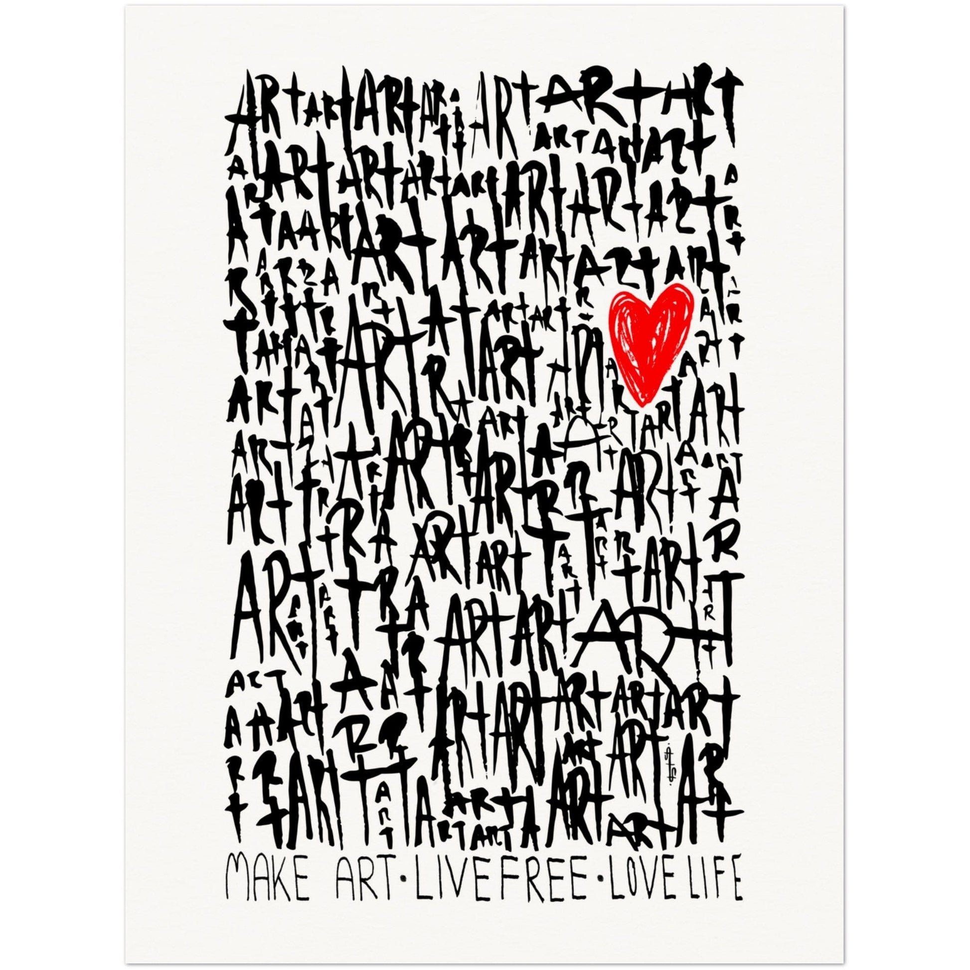 The Art (White Edition) - Typography Illustration Print Art Prints