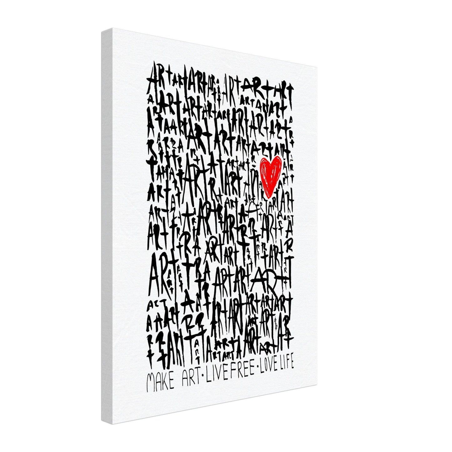 The Art (White Edition) - Typography Illustration Print Art Prints 45x60 cm / 18x24″ / Canvas