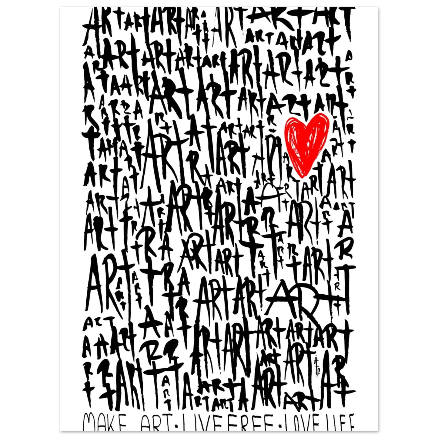 The Art (White Edition) - Typography Illustration Print Art Prints 45x60 cm / 18x24″ / Premium Matte Paper Poster