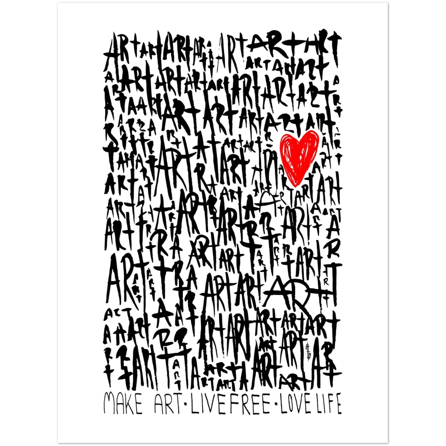 The Art (White Edition) - Typography Illustration Print Art Prints 45x60 cm / 18x24″ / Premium Semi-Glossy Paper Poster