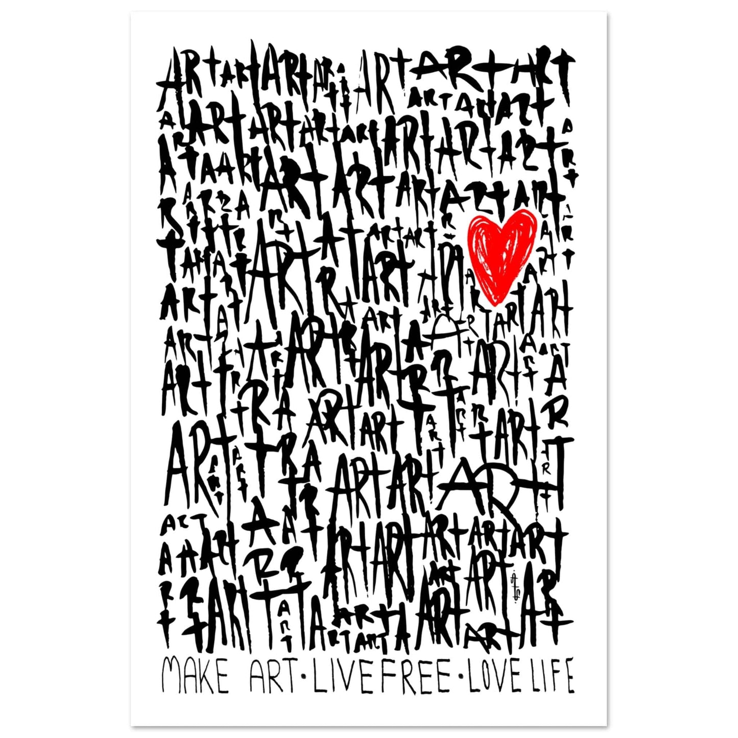 The Art (White Edition) - Typography Illustration Print Art Prints 60x90 cm / 24x36″ / Premium Semi-Glossy Paper Poster