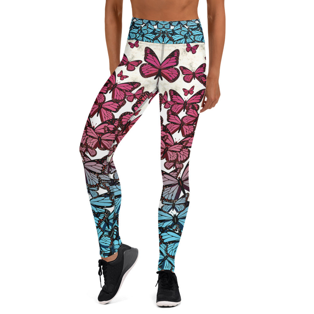 The Butterflies - Yoga Leggings Yoga Leggings XS