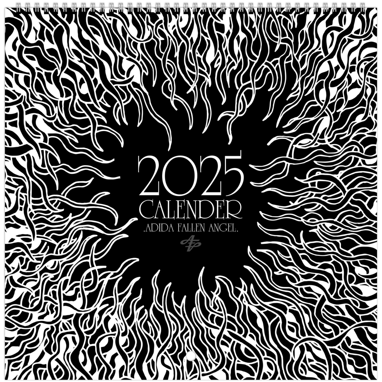 The Circle of Lines - Wall calendar 2025 (Black Edition) Print Material