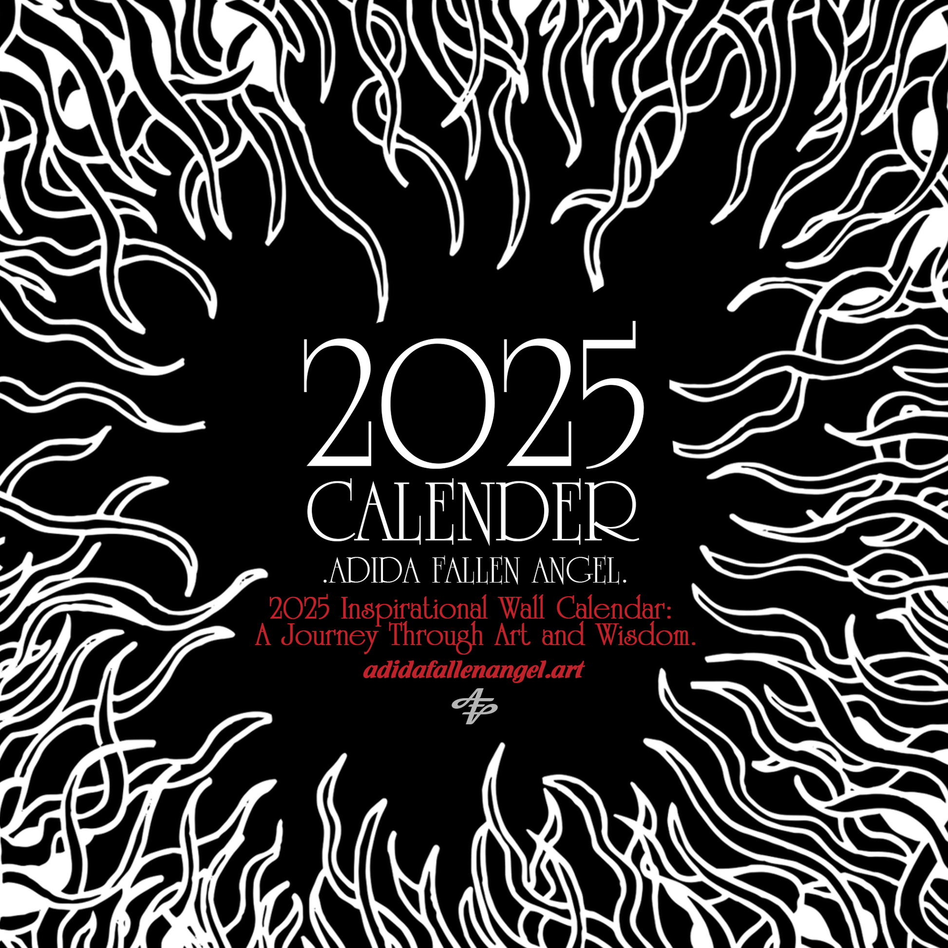 The Circle of Lines - Wall calendar 2025 (Black Edition) Print Material