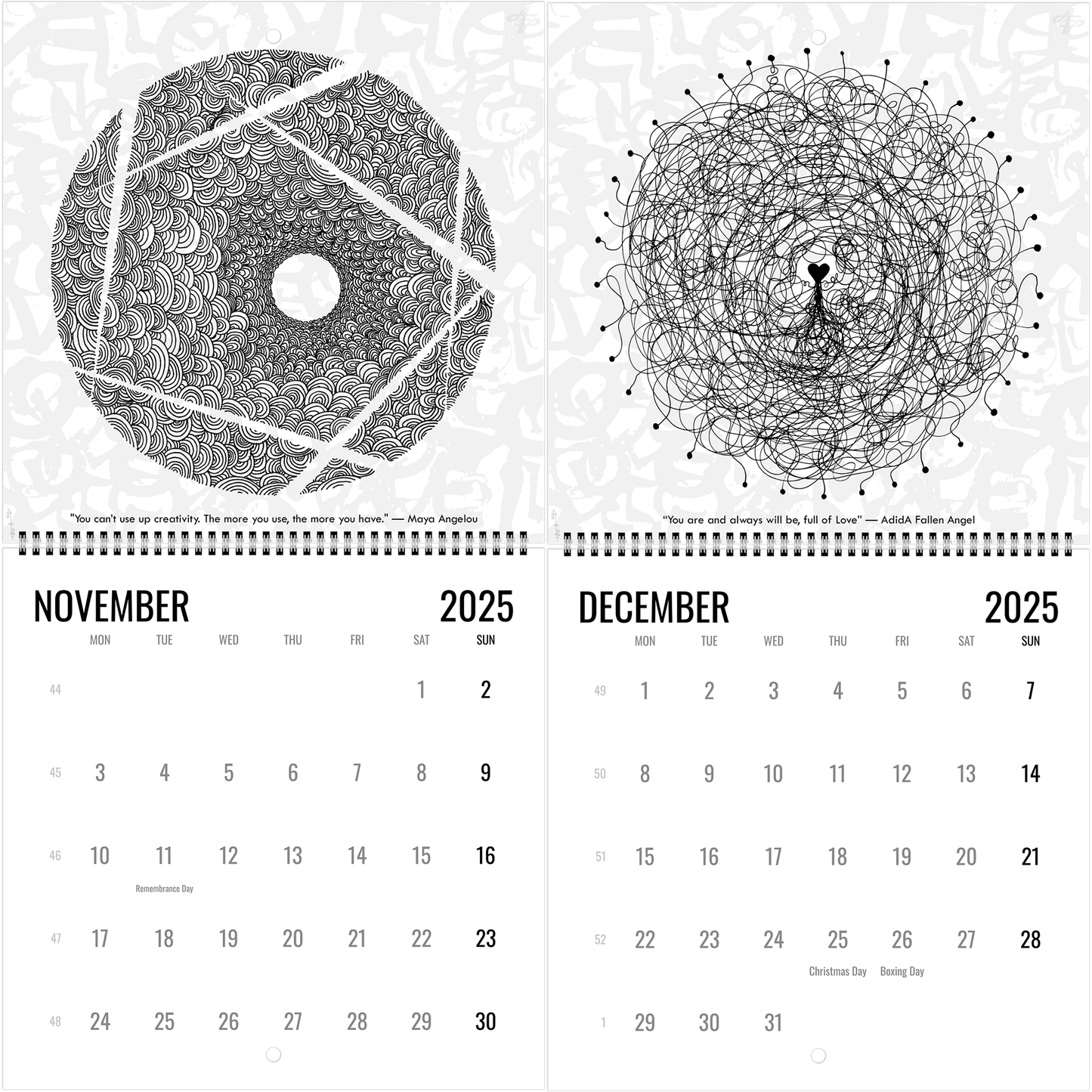 The Circle of Lines - Wall calendar 2025 Print Material