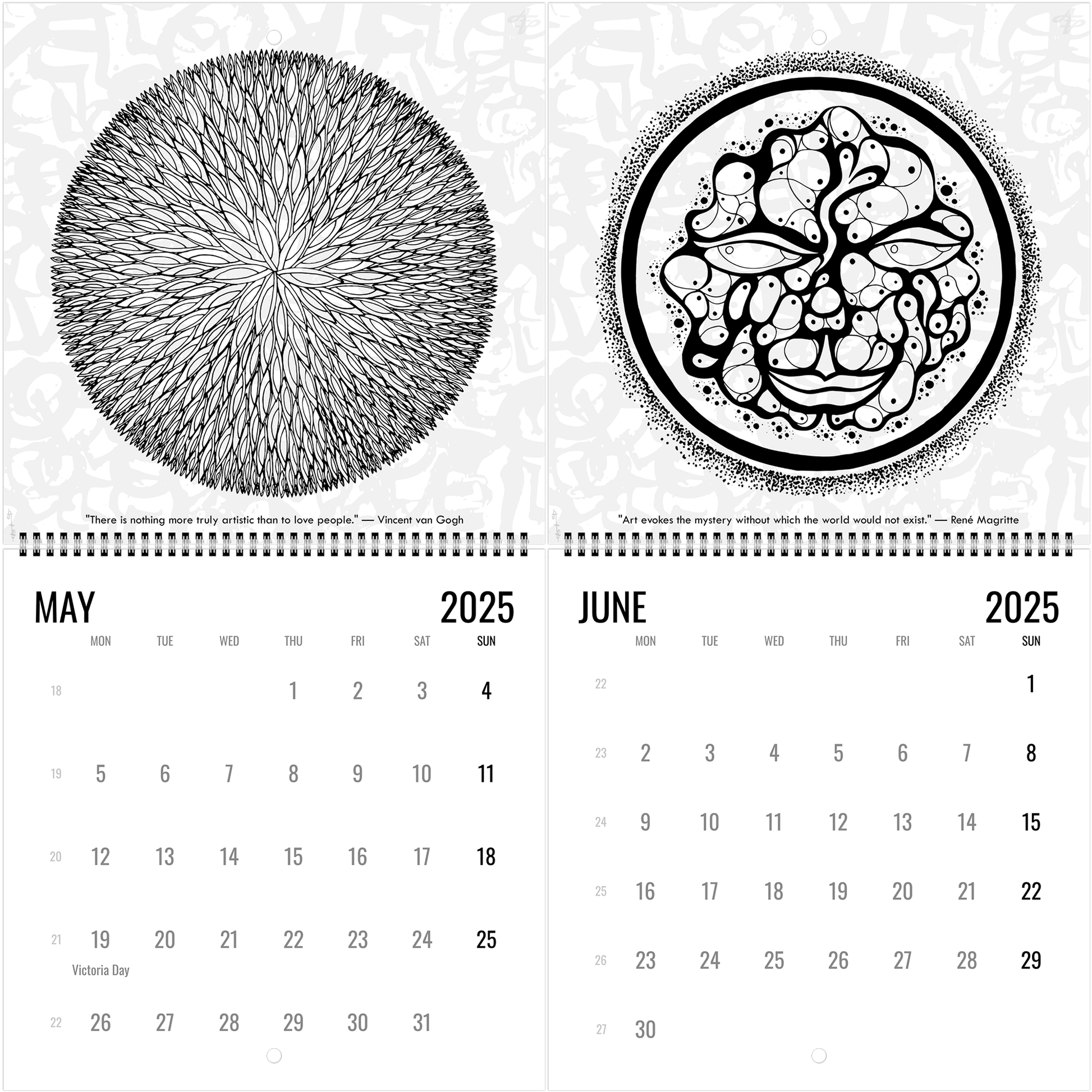 The Circle of Lines - Wall calendar 2025 Print Material