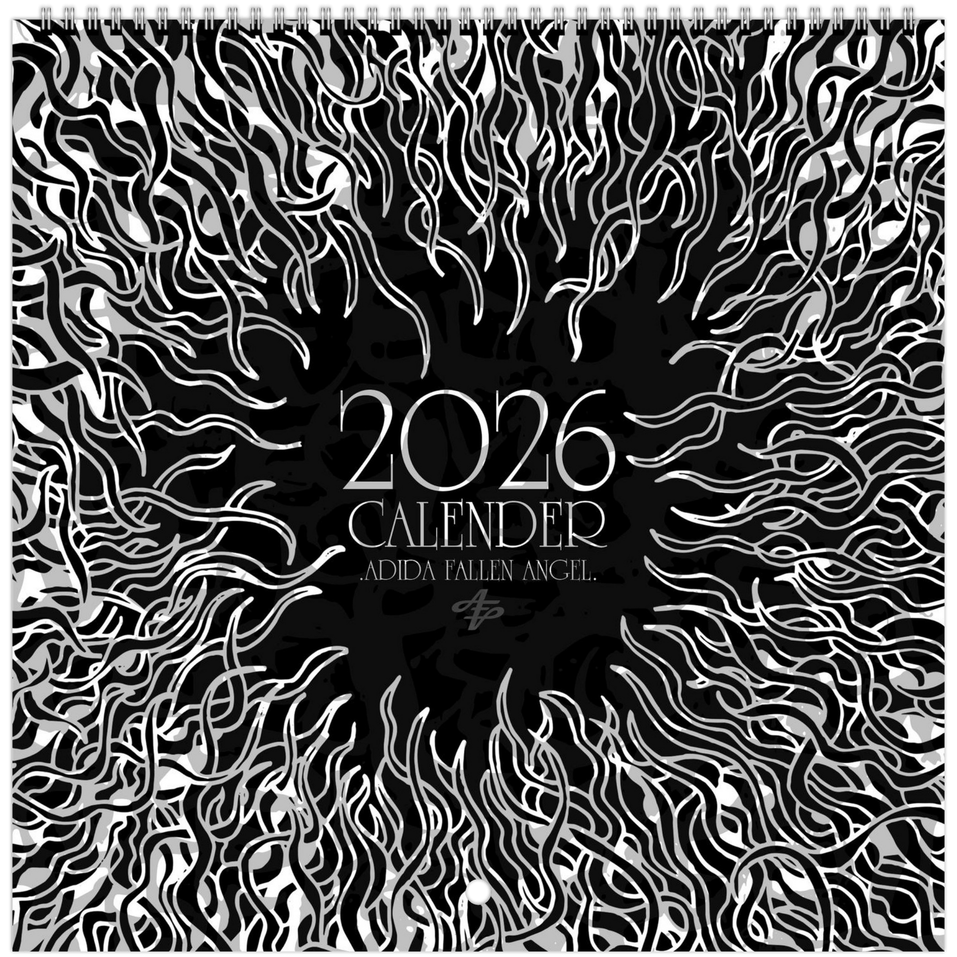 The Circle of Lines - Wall calendar 2026 (Black Edition) Print Material