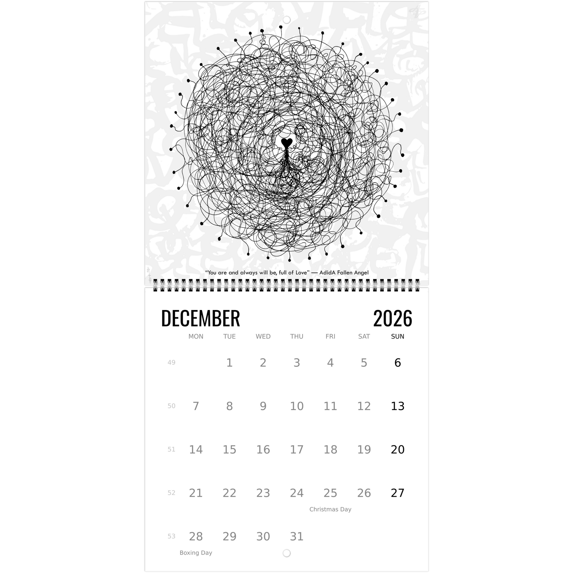 The Circle of Lines - Wall calendar 2026 Print Material